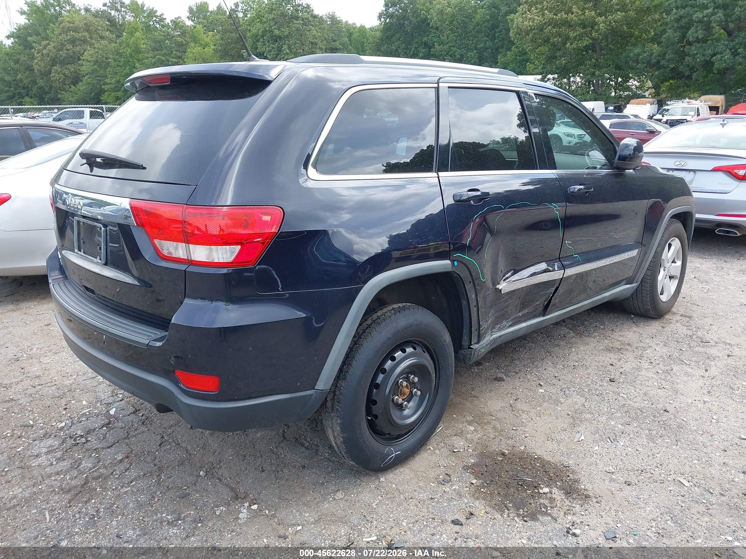 2011 Jeep Grand Cherokee Laredo Black vin: 1J4RS4GG0BC518293