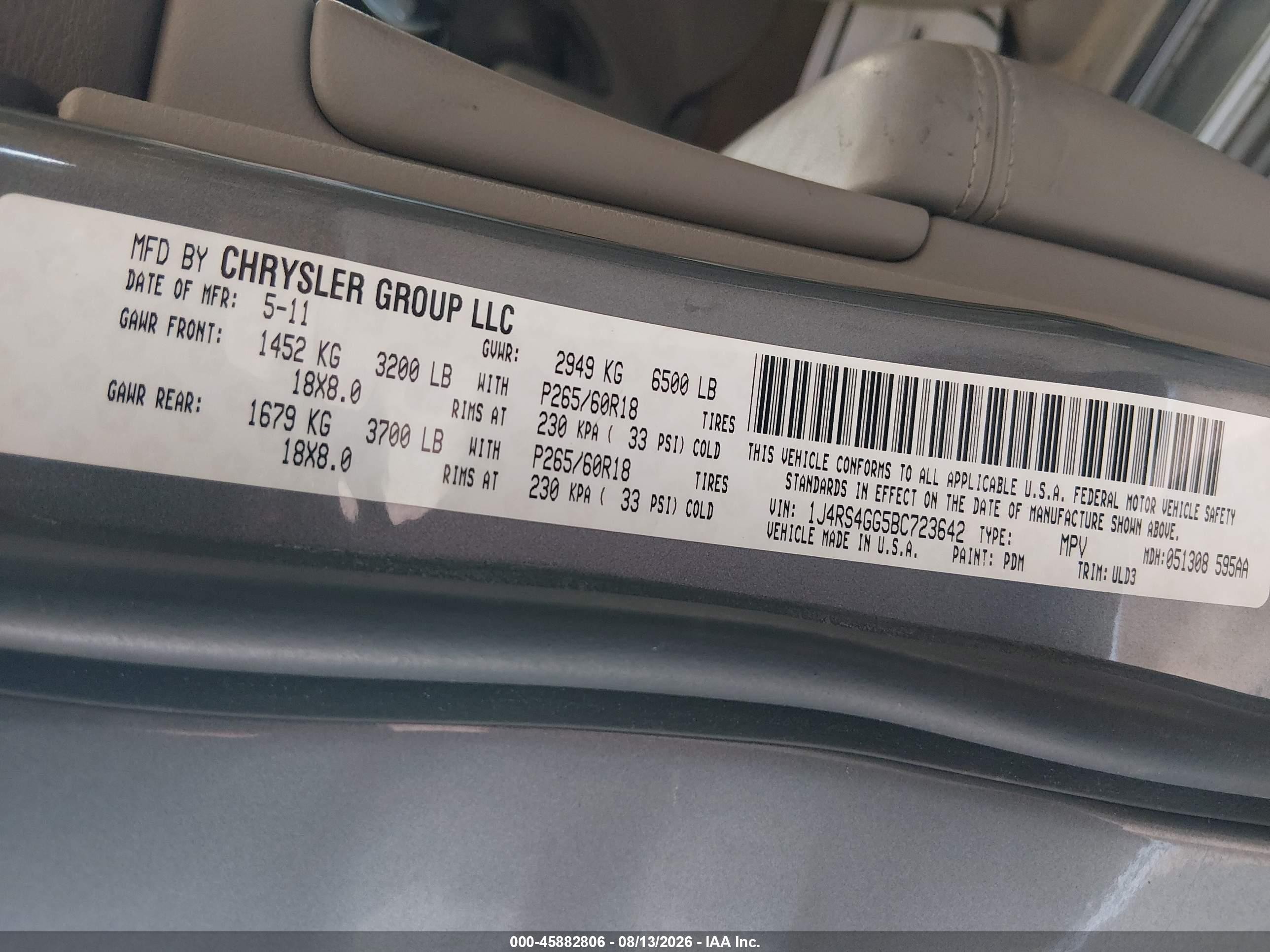 2011 Jeep Grand Cherokee Laredo Gray vin: 1J4RS4GG5BC723642