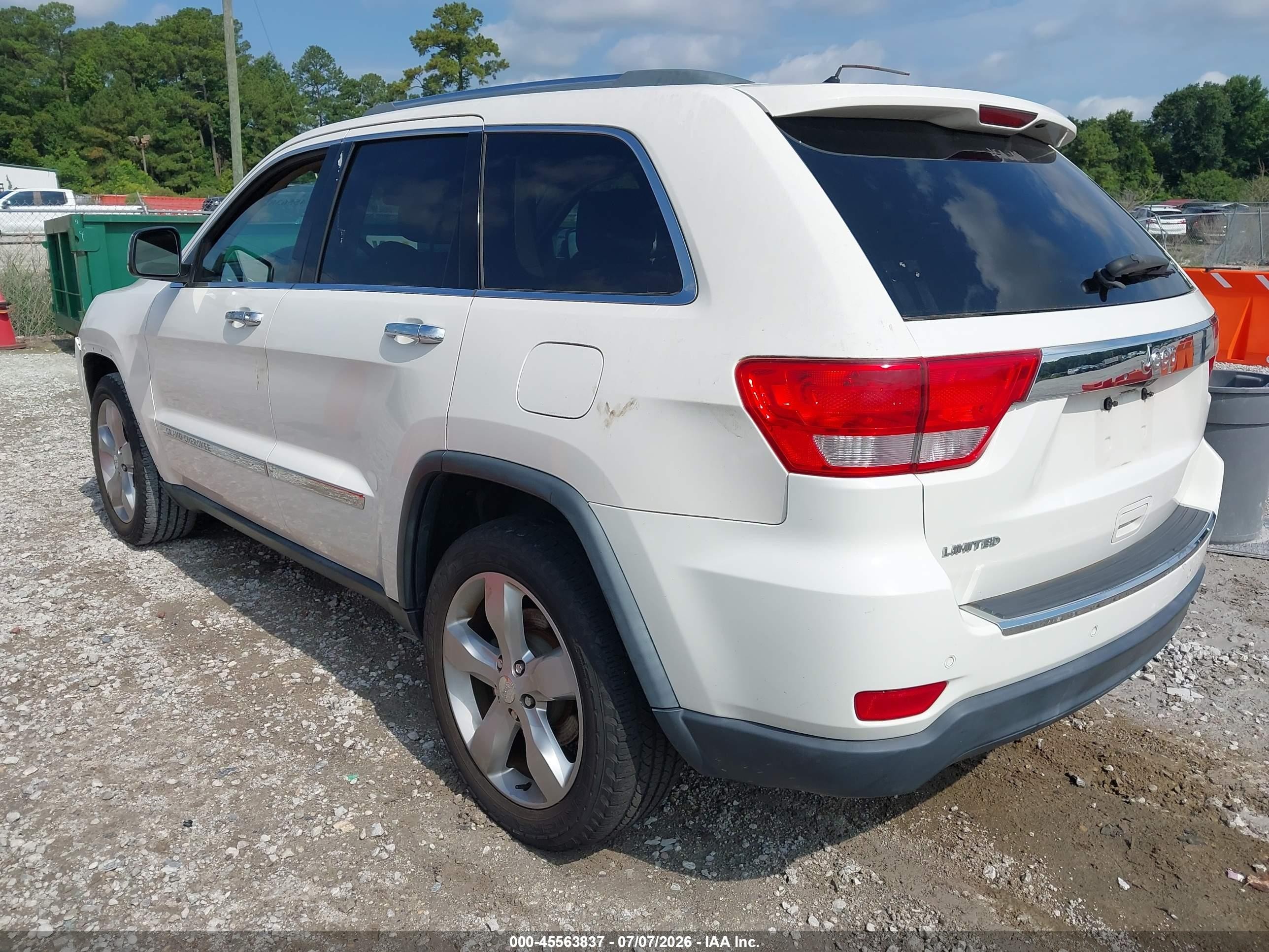2011 Jeep Grand Cherokee Limited Белый vin: 1J4RS5GG5BC610764