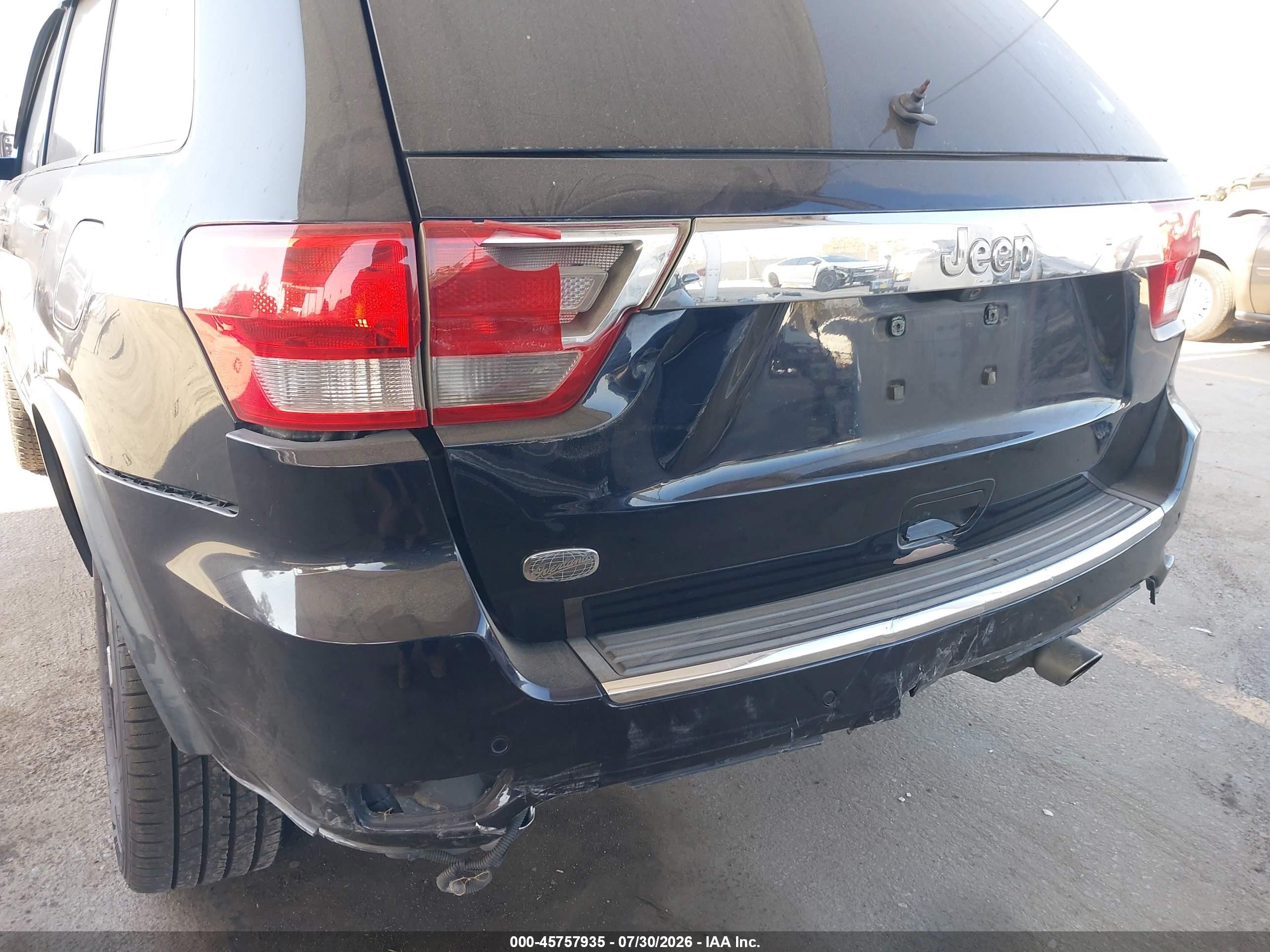 2011 Jeep Grand Cherokee Overland Черный vin: 1J4RS6GT8BC691293