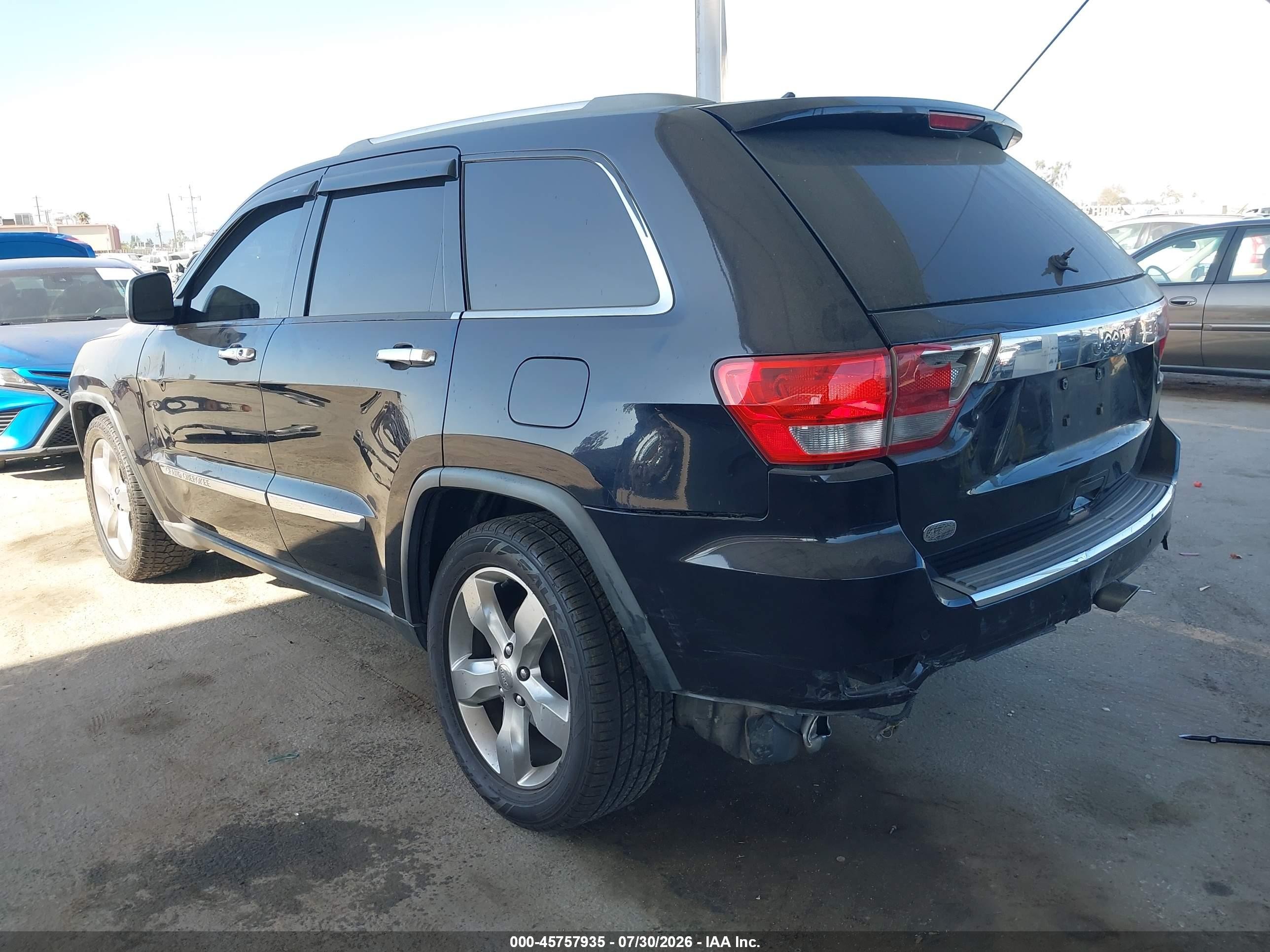 2011 Jeep Grand Cherokee Overland Черный vin: 1J4RS6GT8BC691293