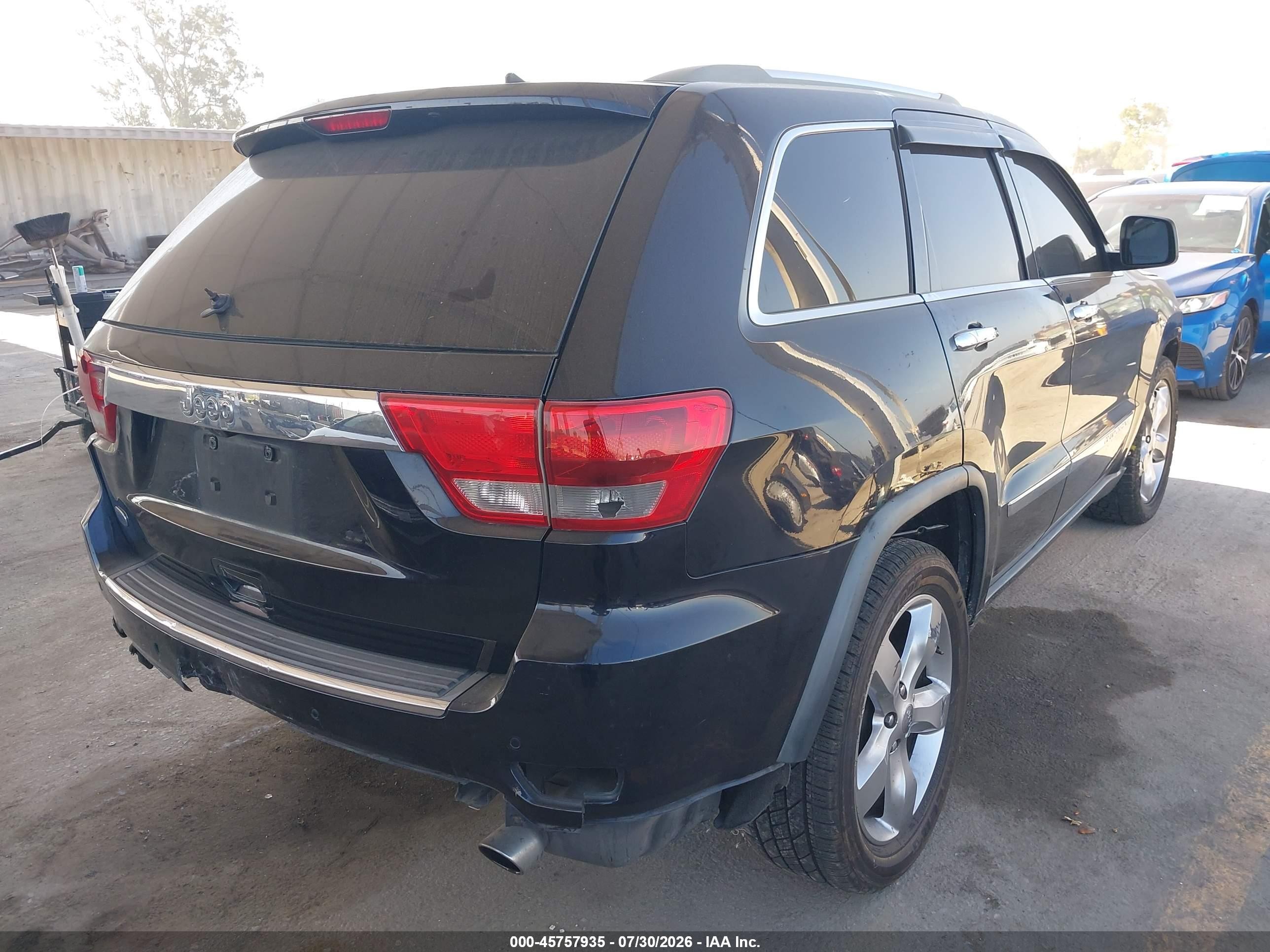 2011 Jeep Grand Cherokee Overland Черный vin: 1J4RS6GT8BC691293