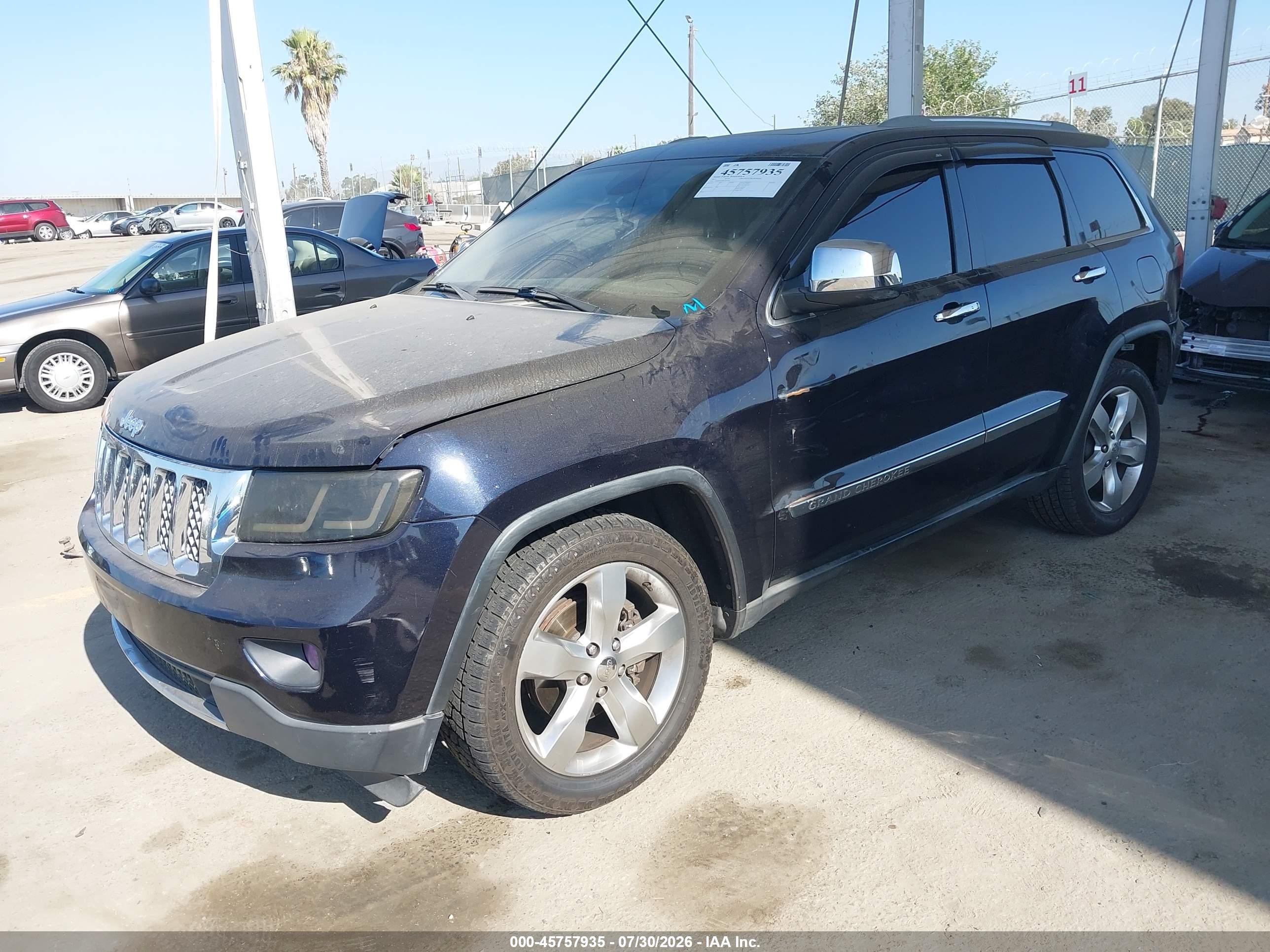 2011 Jeep Grand Cherokee Overland Черный vin: 1J4RS6GT8BC691293