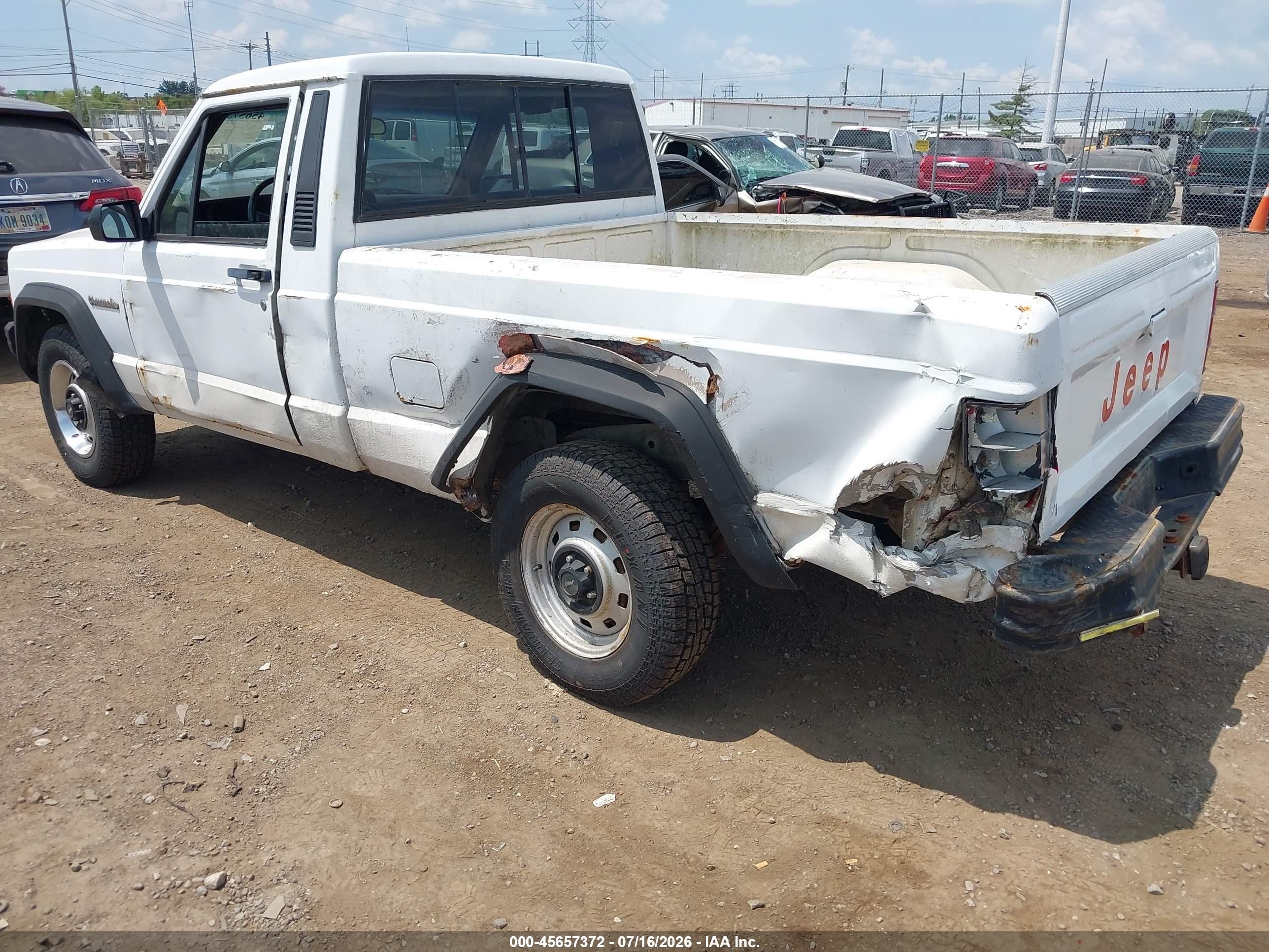 1989 Jeep Comanche   Белый vin: 1J7FT26E6KL545716