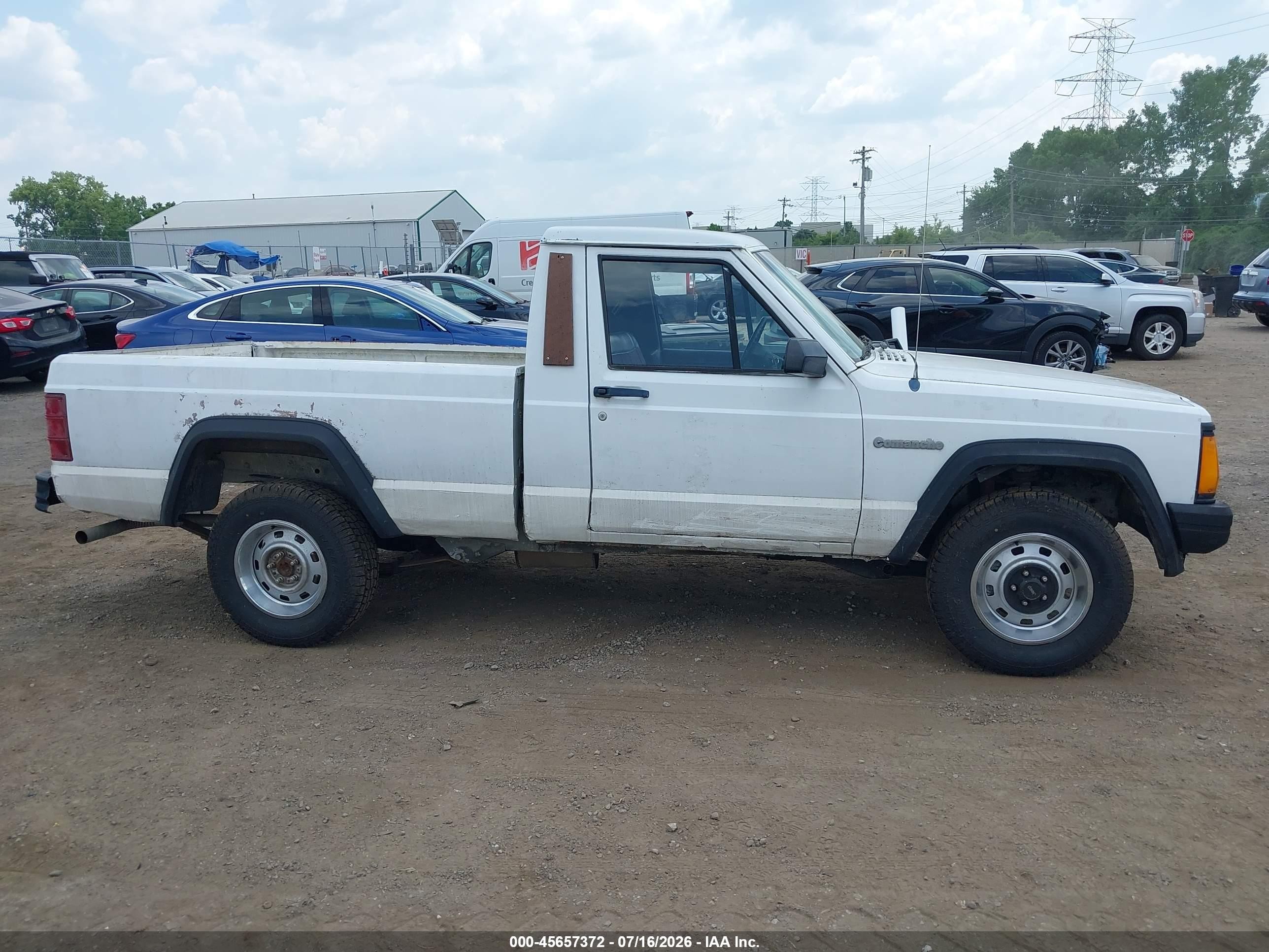 1989 Jeep Comanche   Белый vin: 1J7FT26E6KL545716