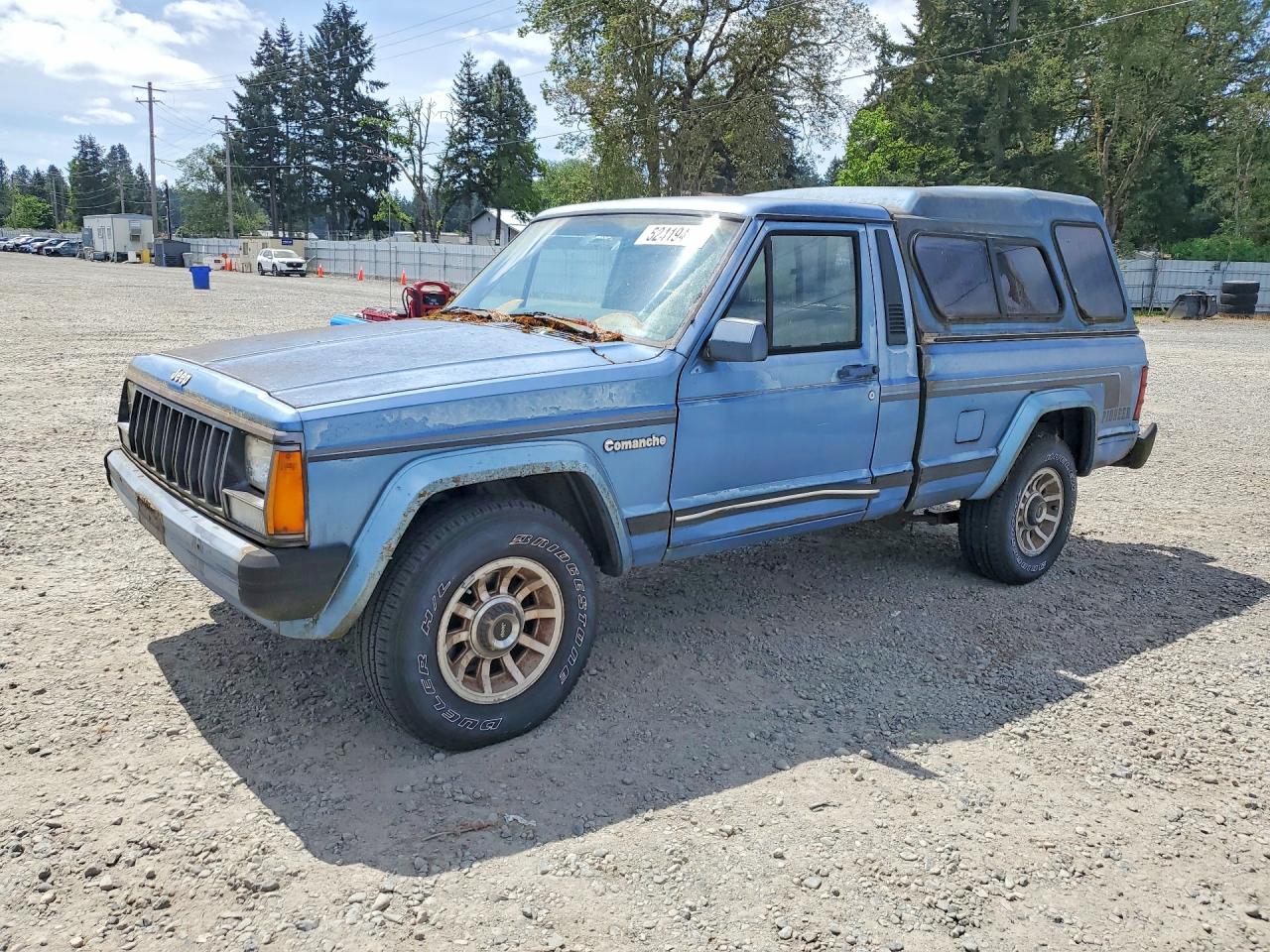 1989 Jeep Comanche Pioneer Blue vin: 1J7FT36L2KL451157