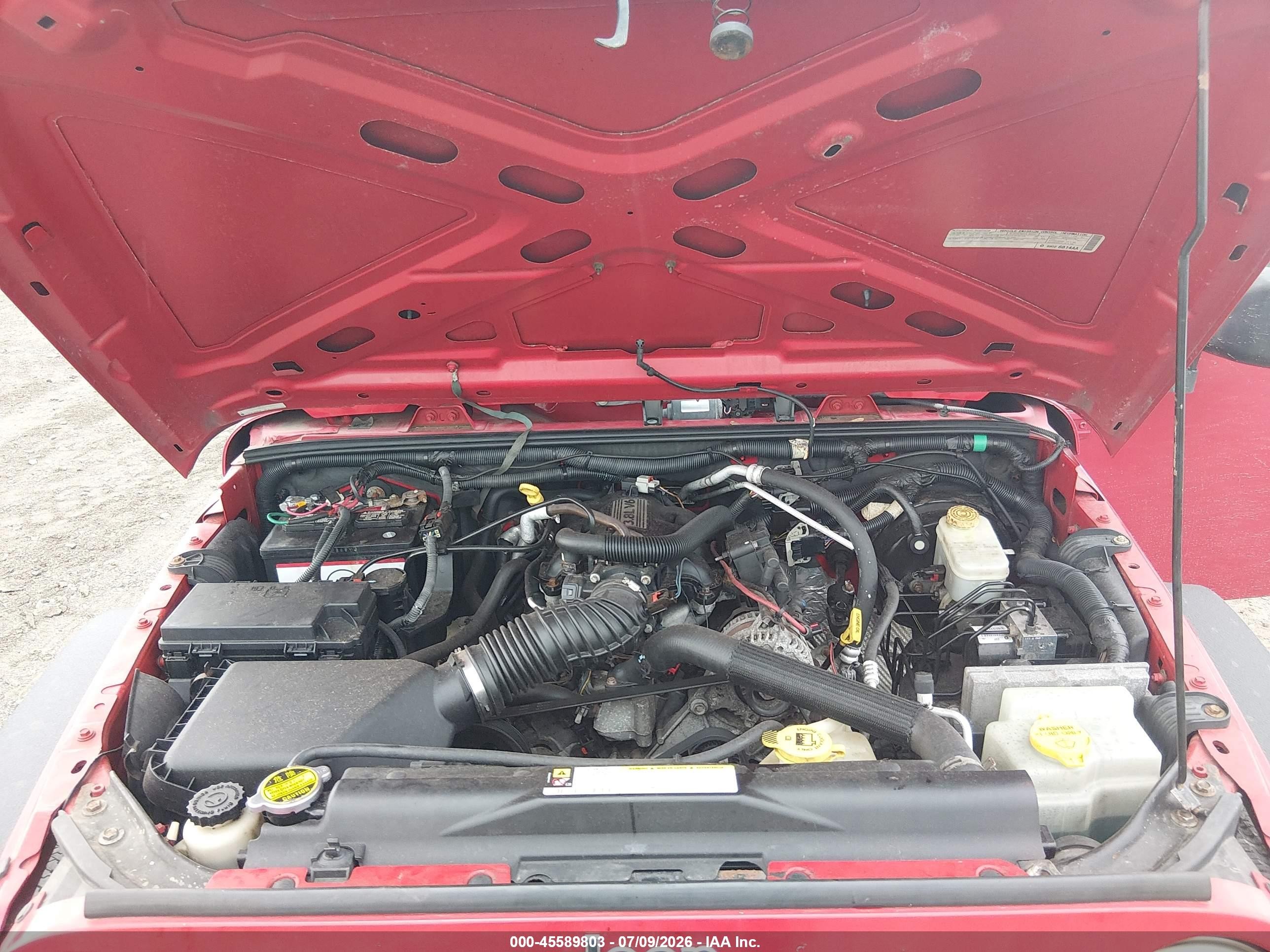 2008 Jeep Wrangler X Красный vin: 1J8FA24178L574376
