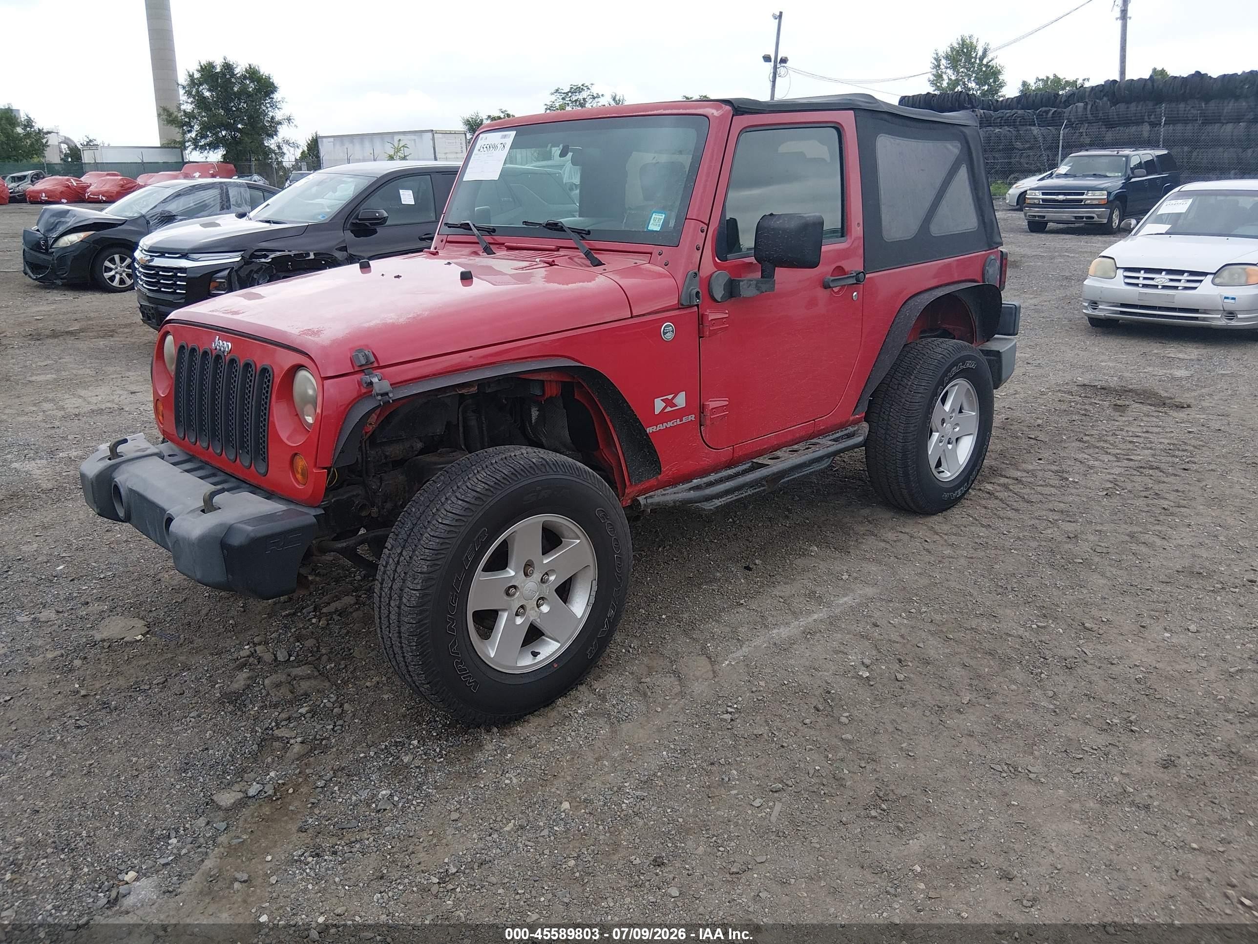 2008 Jeep Wrangler X Красный vin: 1J8FA24178L574376