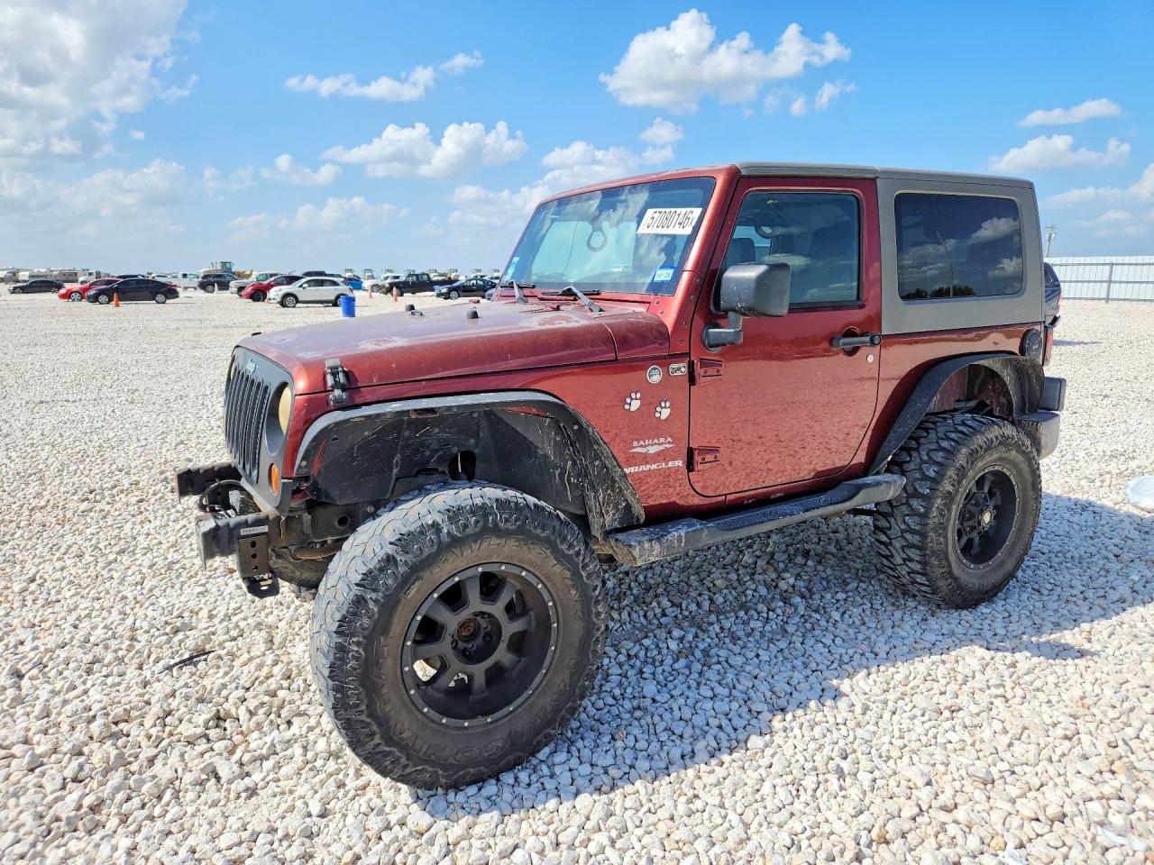 2008 Jeep Wrangler Sahara Maroon vin: 1J8FA54158L538963