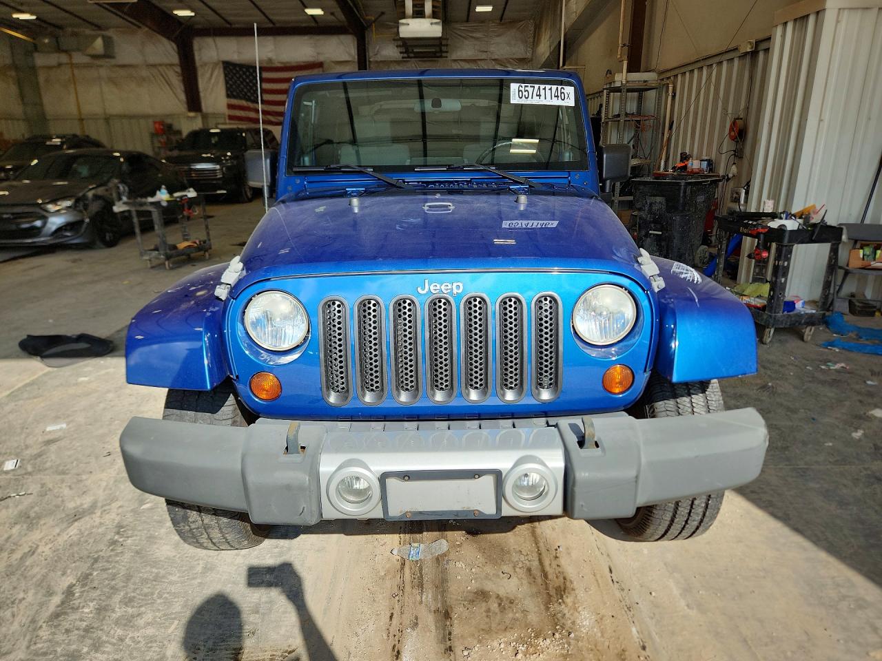 2009 Jeep Wrangler Sahara Blue vin: 1J8FA54189L788375