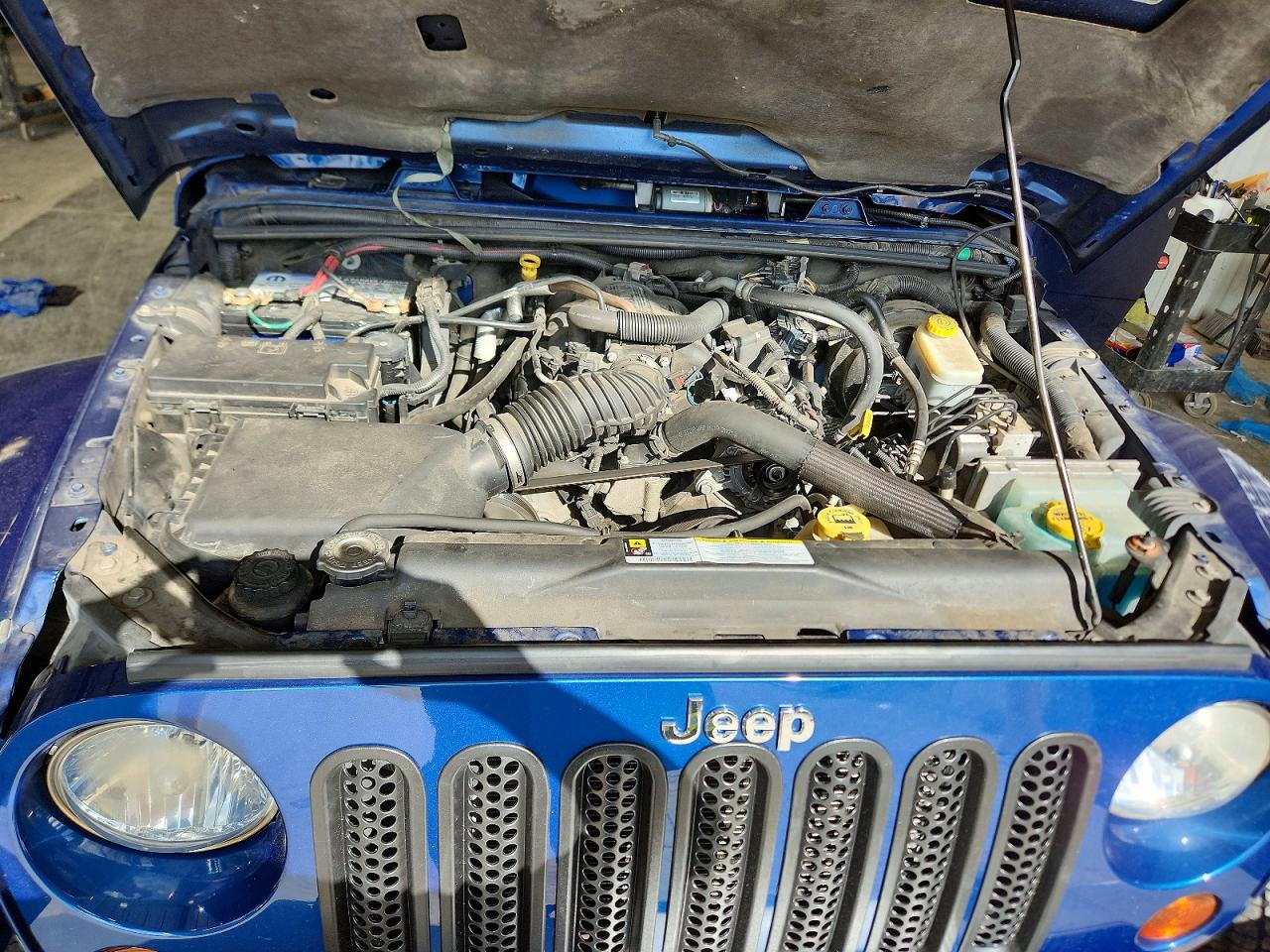 2009 Jeep Wrangler Sahara Blue vin: 1J8FA54189L788375