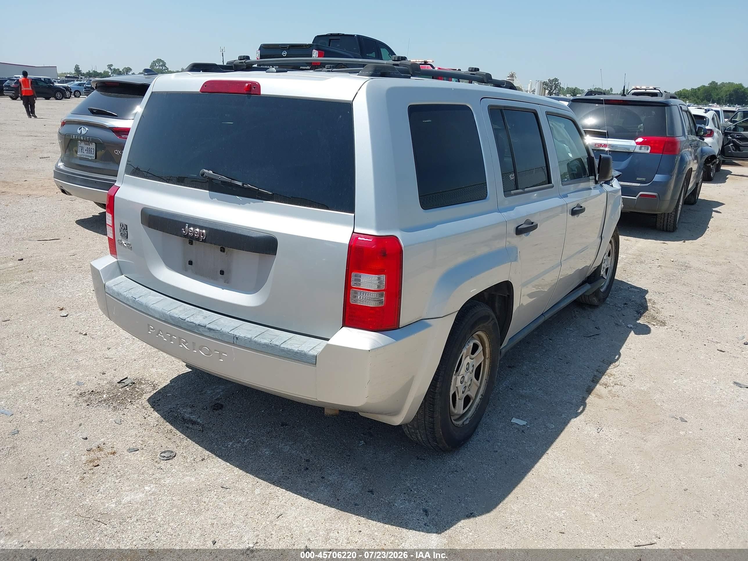 2009 Jeep Patriot Sport Silver vin: 1J8FF28B79D113694