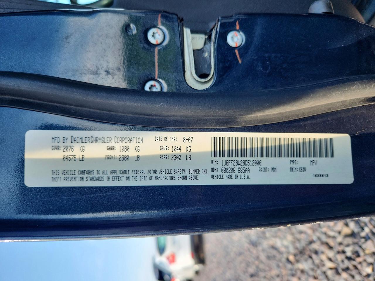 2008 Jeep Patriot Sport Blue vin: 1J8FF28W28D512000