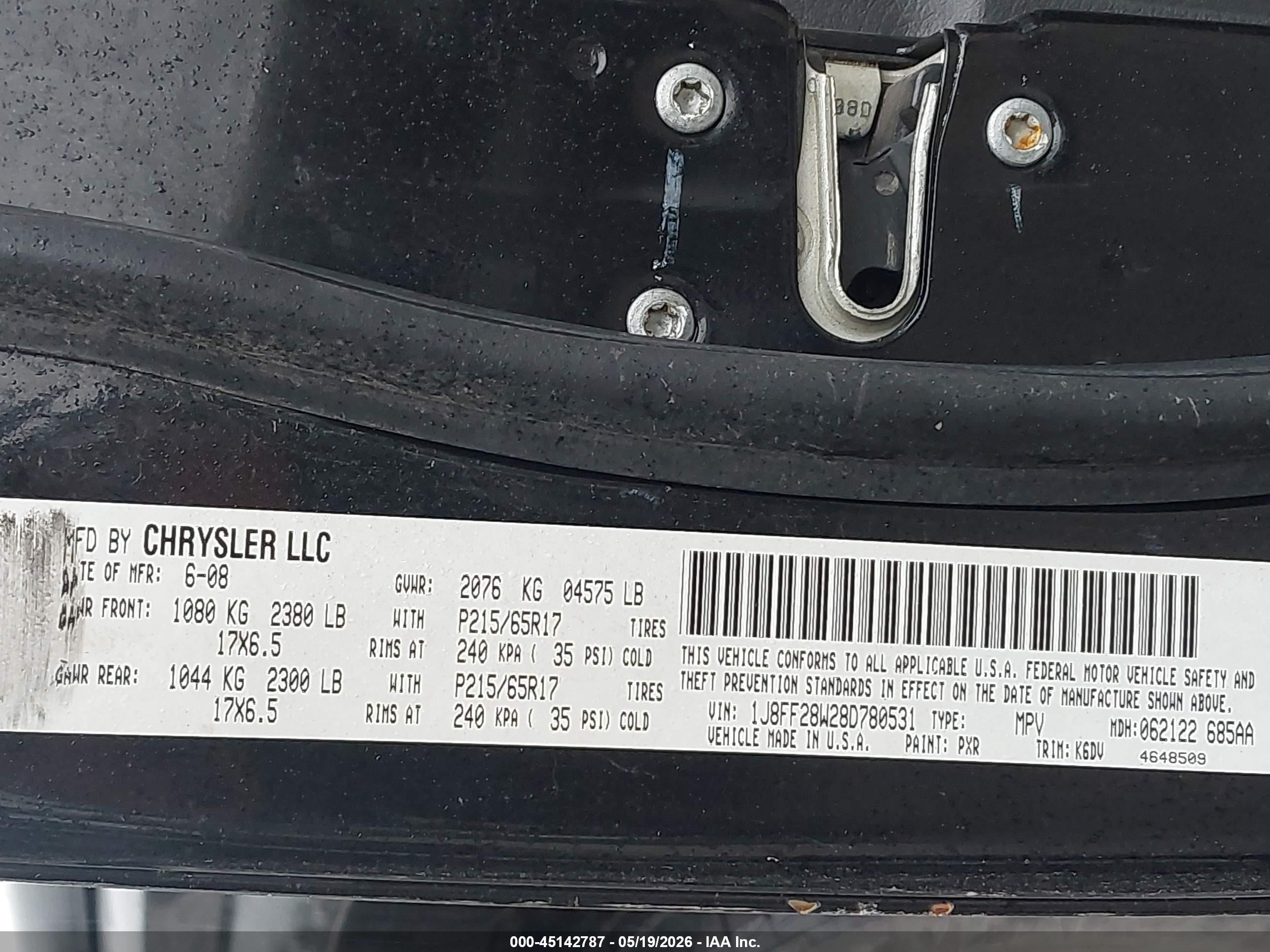 2008 Jeep Patriot Sport Black vin: 1J8FF28W28D780531