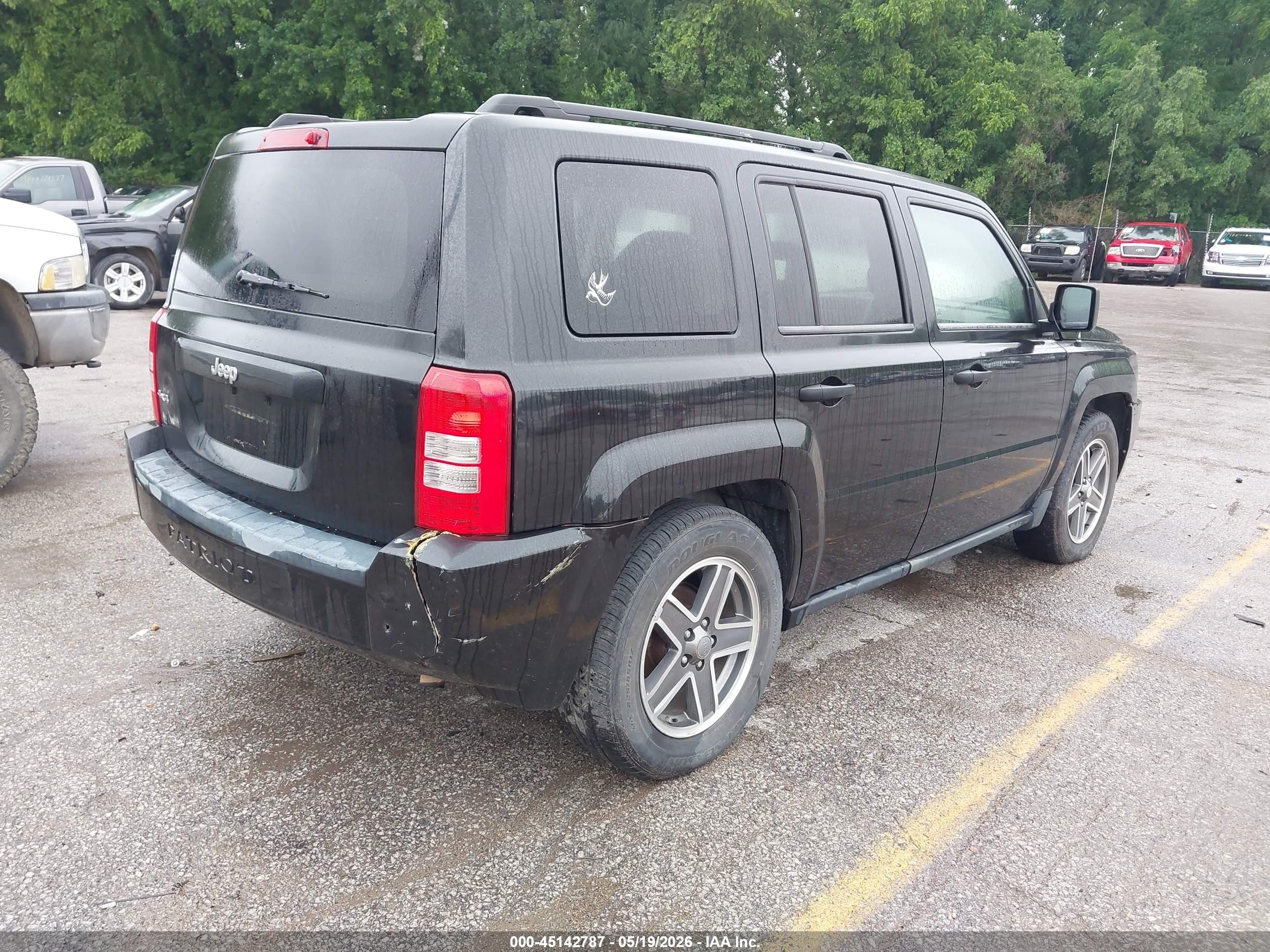2008 Jeep Patriot Sport Black vin: 1J8FF28W28D780531