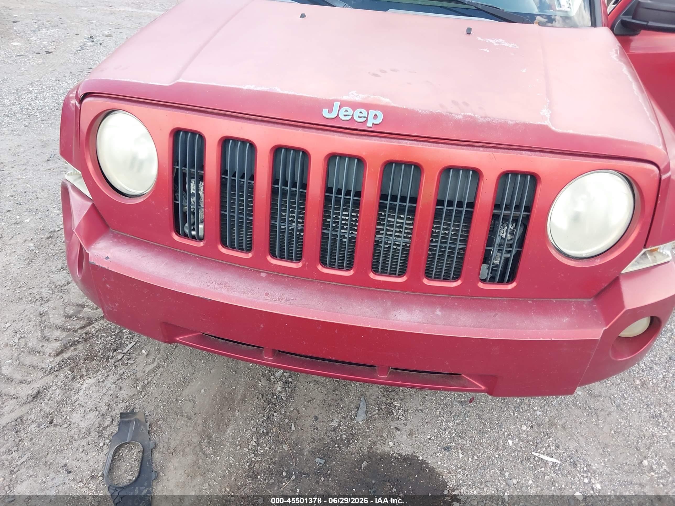 2007 Jeep Patriot Sport Red vin: 1J8FF28W37D342308