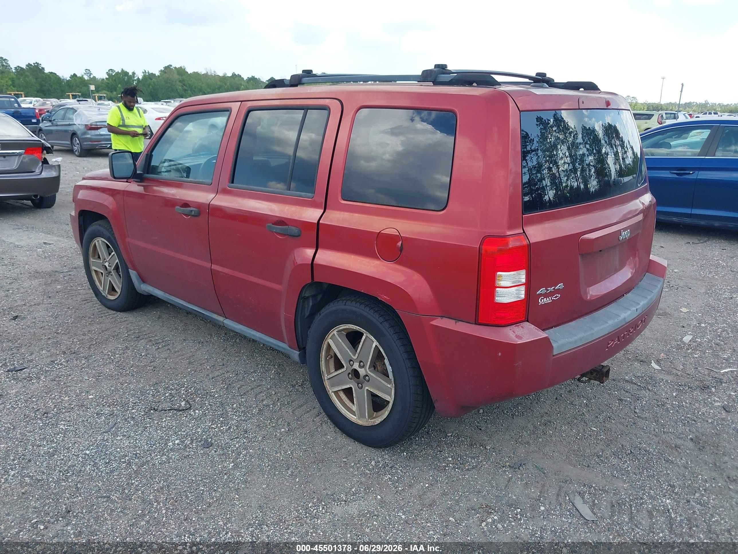 2007 Jeep Patriot Sport Red vin: 1J8FF28W37D342308