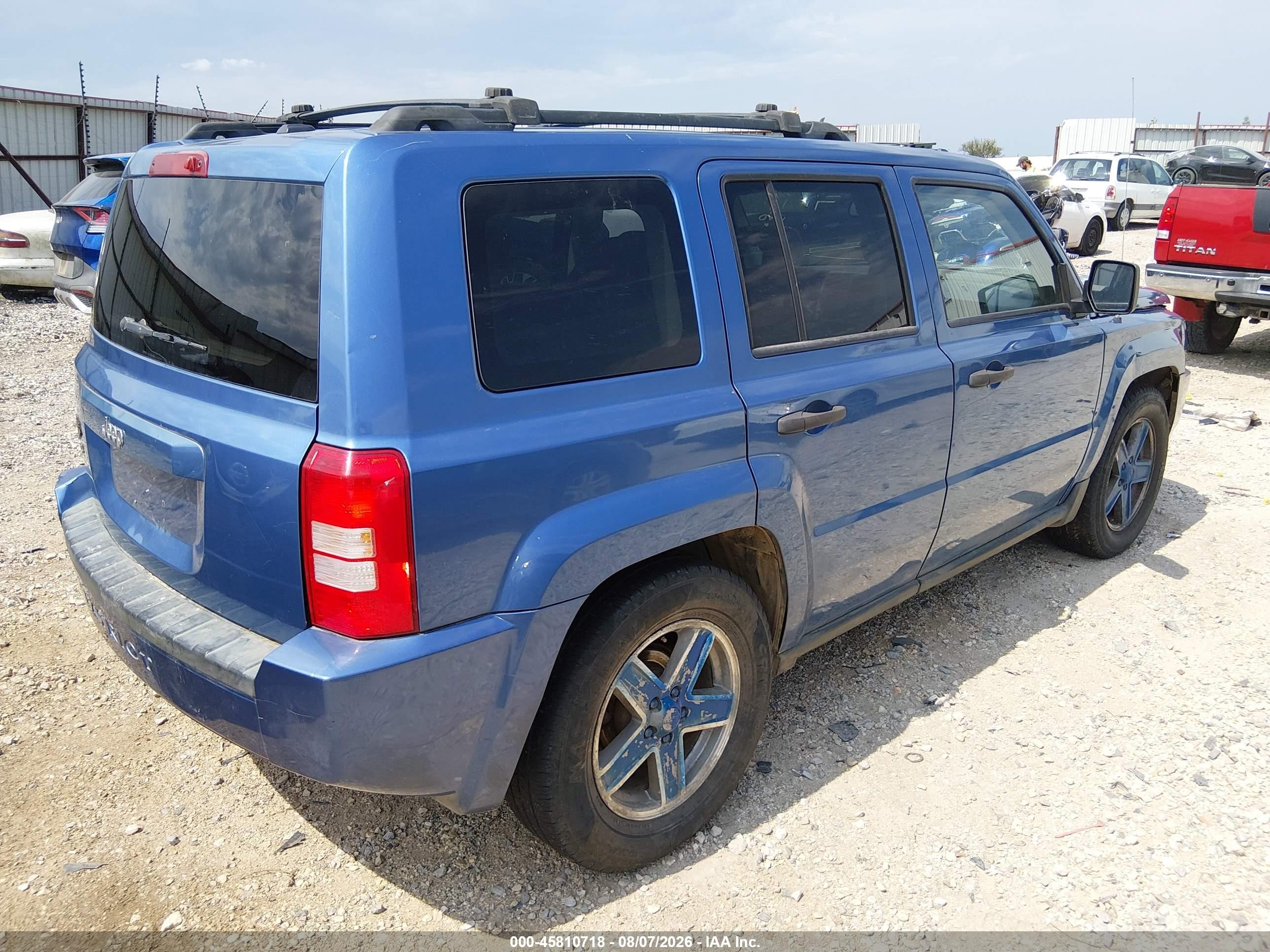 2007 Jeep Patriot Sport Blue vin: 1J8FF28W47D354807