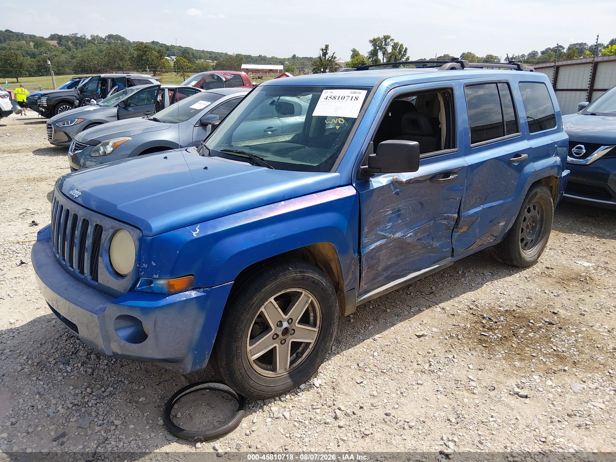 2007 Jeep Patriot Sport Blue vin: 1J8FF28W47D354807