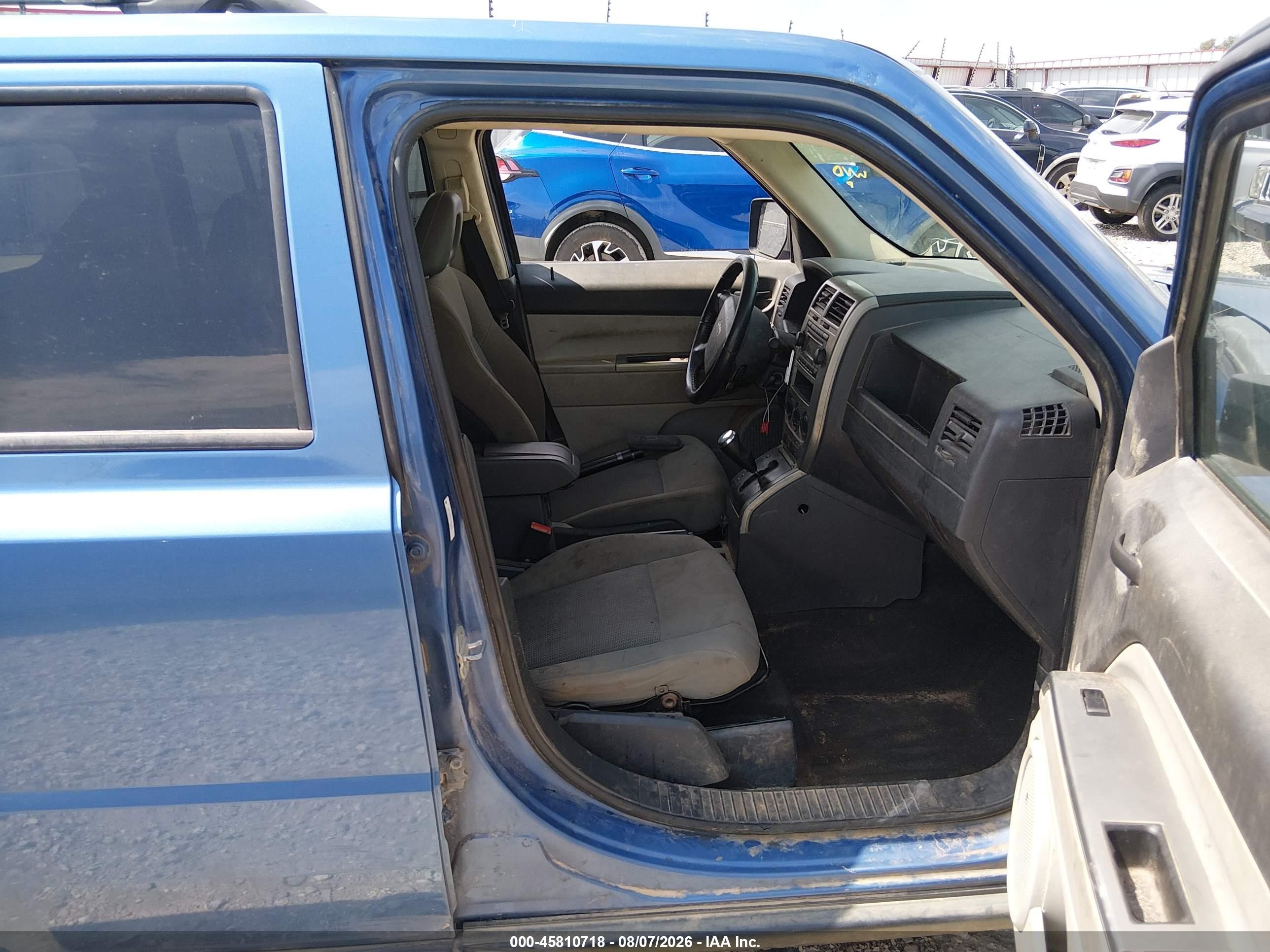 2007 Jeep Patriot Sport Blue vin: 1J8FF28W47D354807