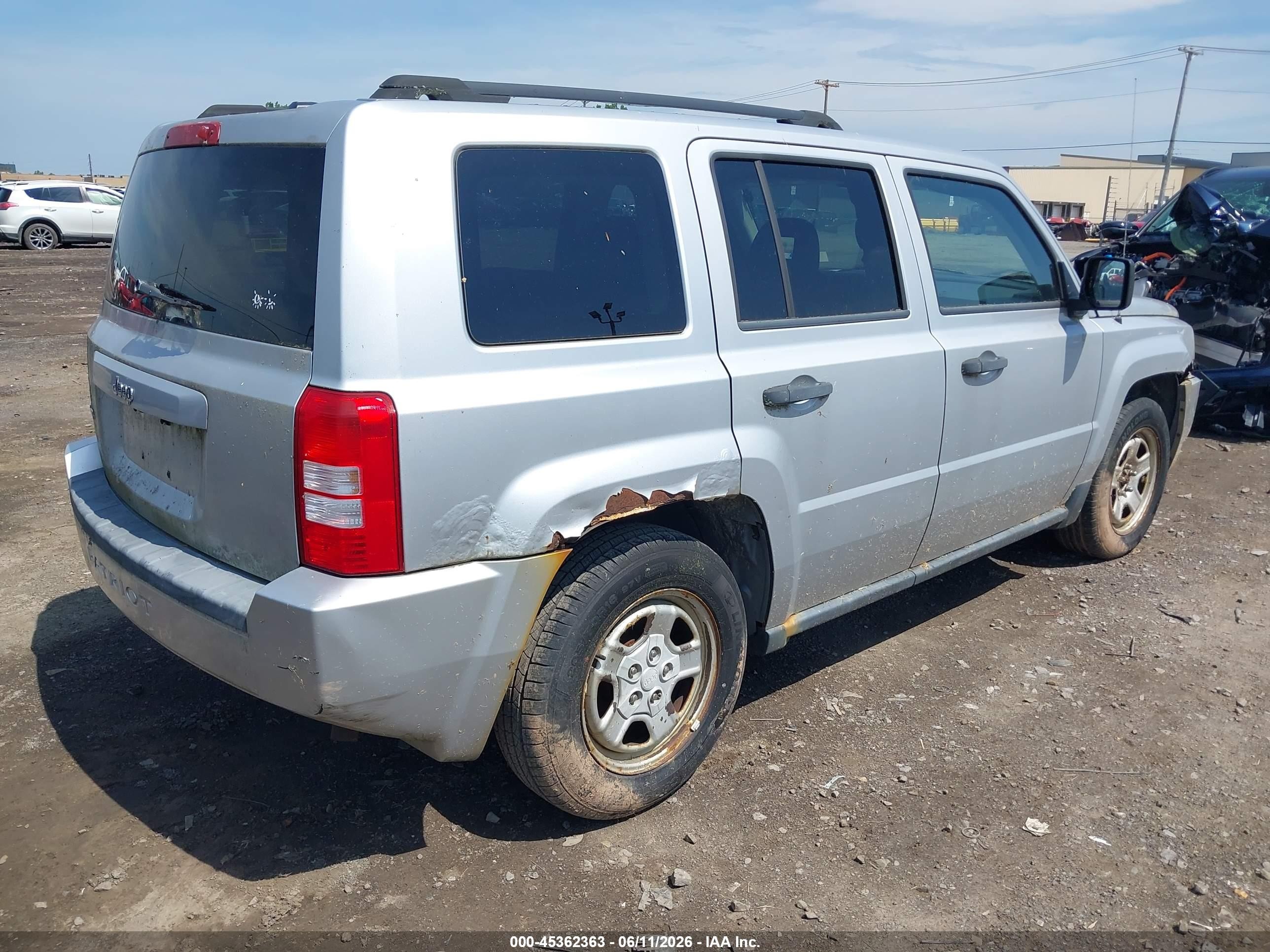 2007 Jeep Patriot Sport Silver vin: 1J8FF28W47D356864