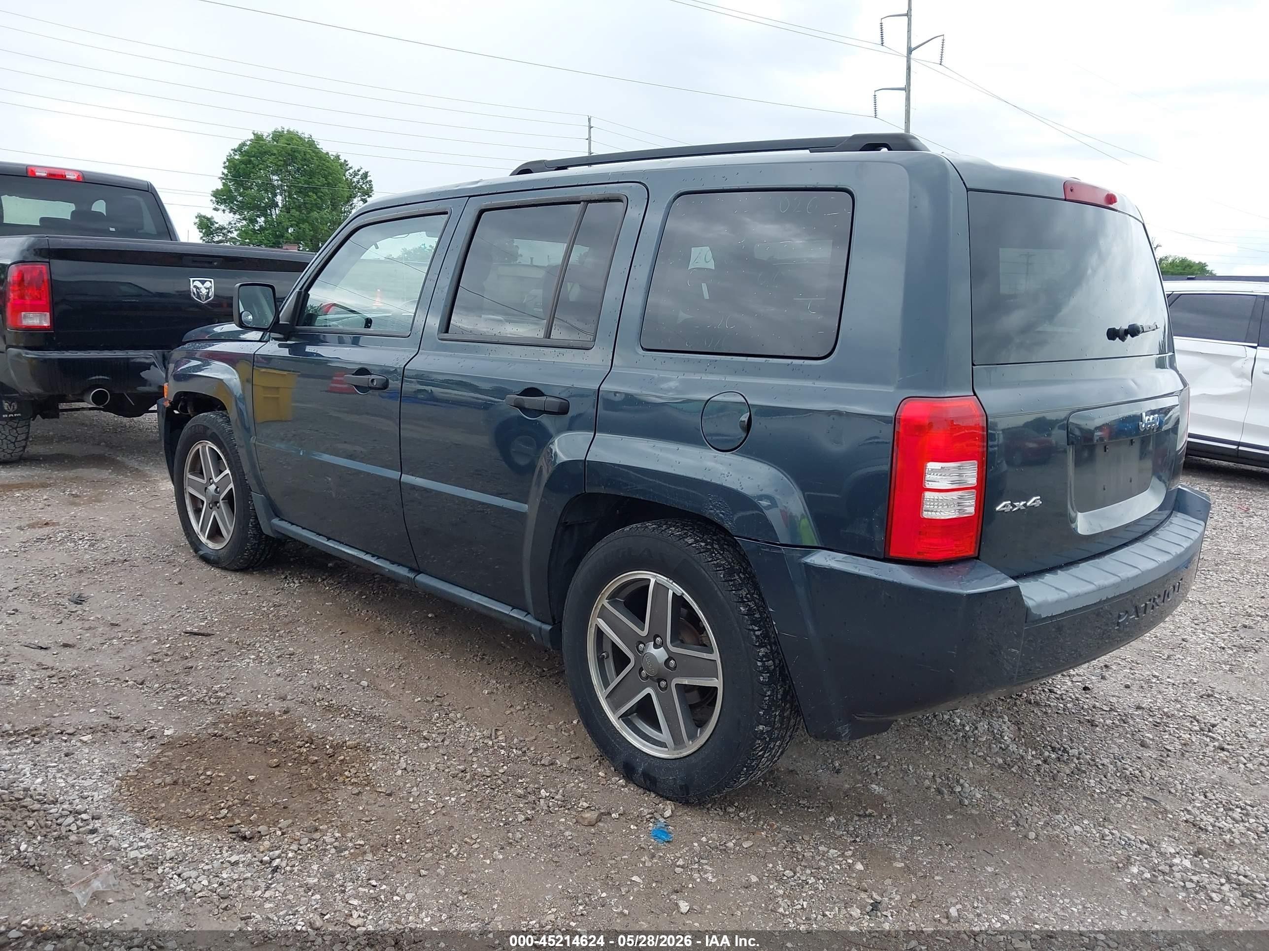 2008 Jeep Patriot Sport Blue vin: 1J8FF28W78D736525