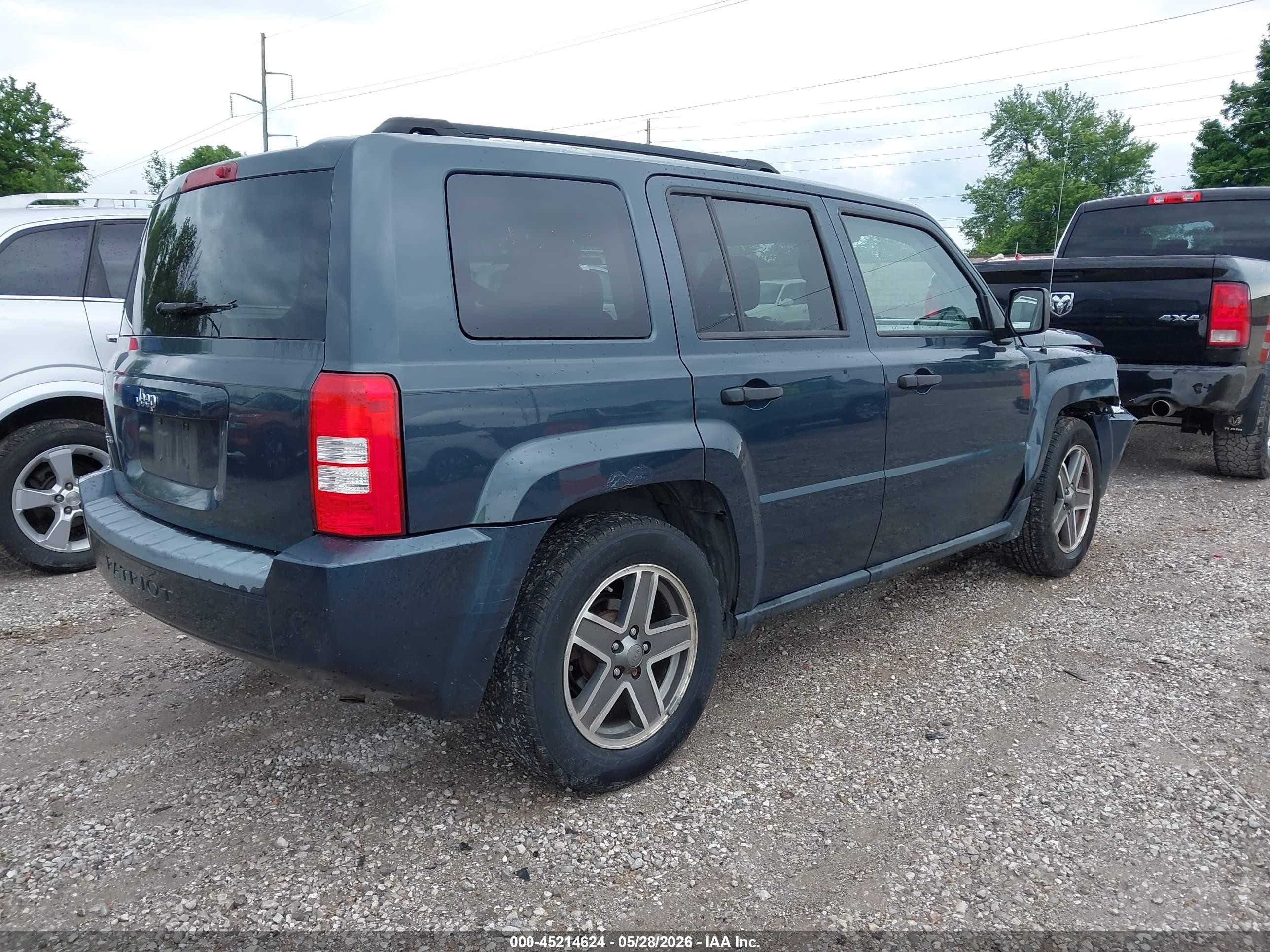 2008 Jeep Patriot Sport Blue vin: 1J8FF28W78D736525