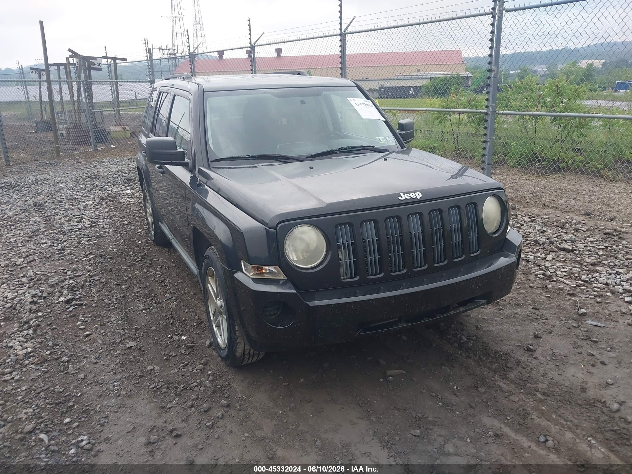 2008 Jeep Patriot Sport Black vin: 1J8FF28W88D517475