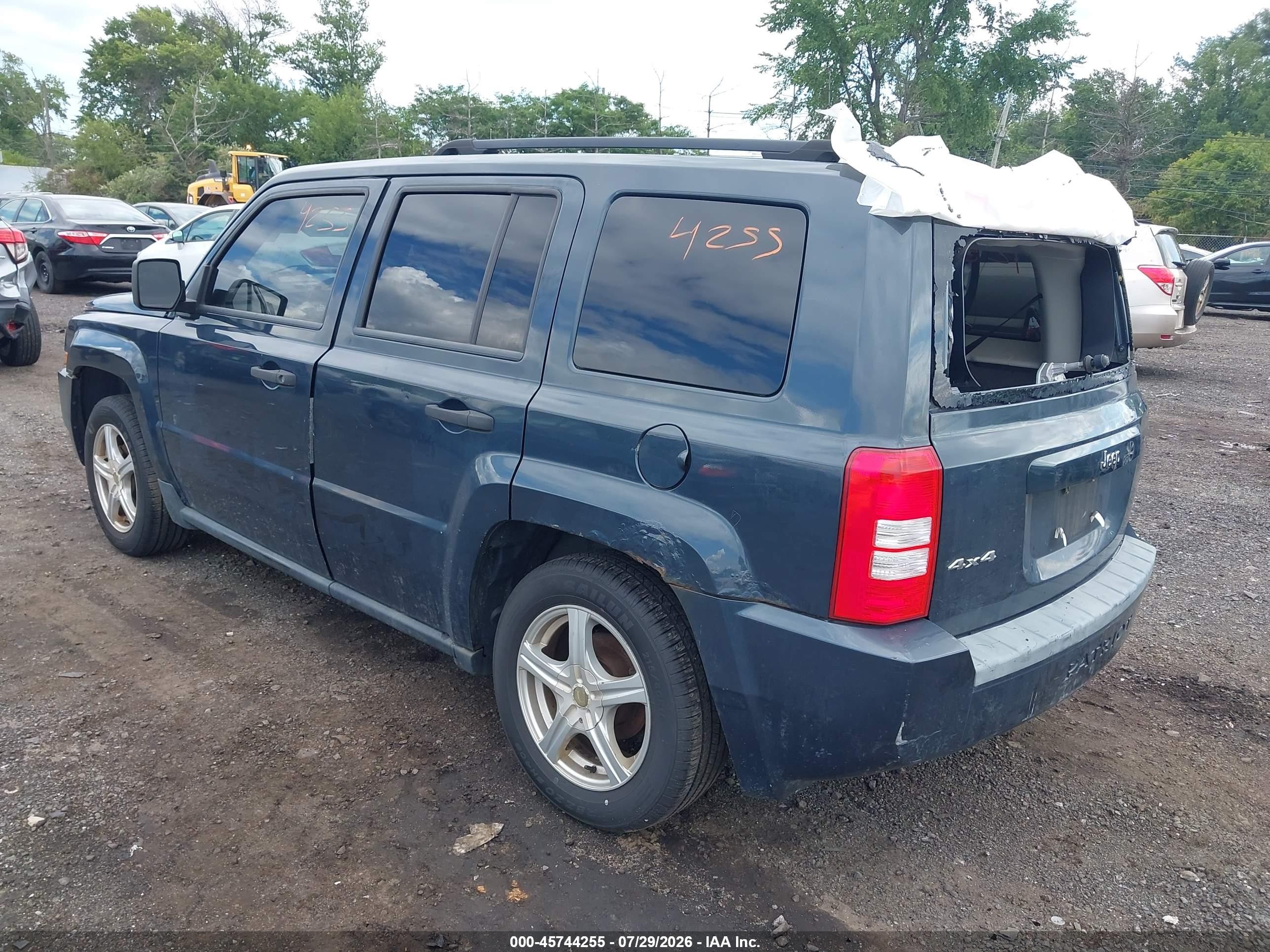 2008 Jeep Patriot Sport Blue vin: 1J8FF28W88D663634