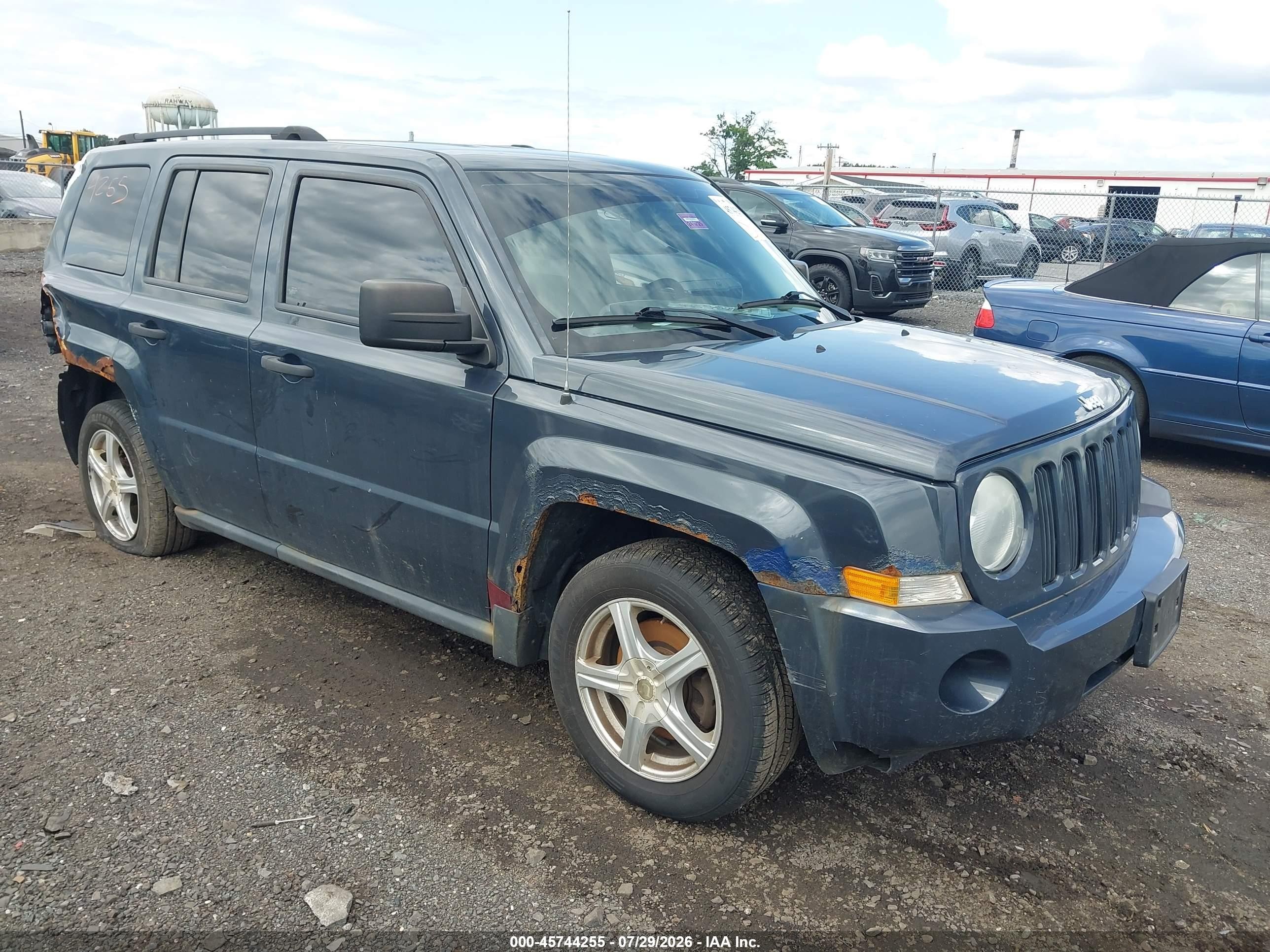 2008 Jeep Patriot Sport Blue vin: 1J8FF28W88D663634