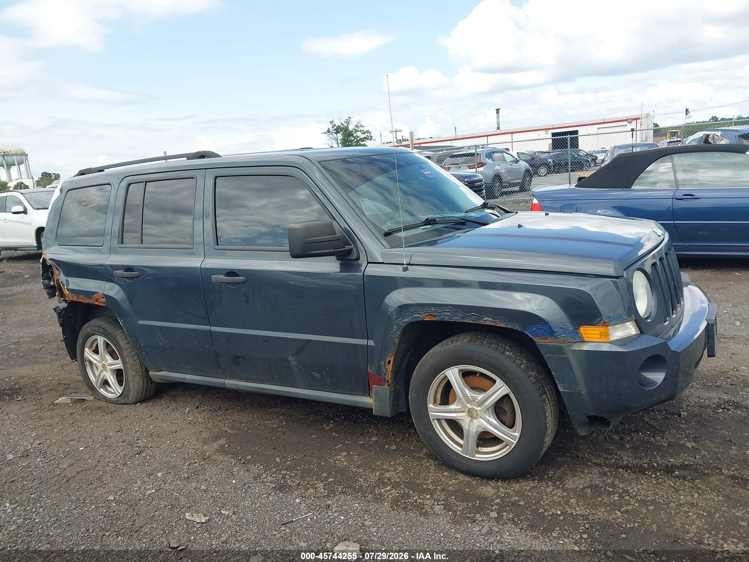 2008 Jeep Patriot Sport Blue vin: 1J8FF28W88D663634