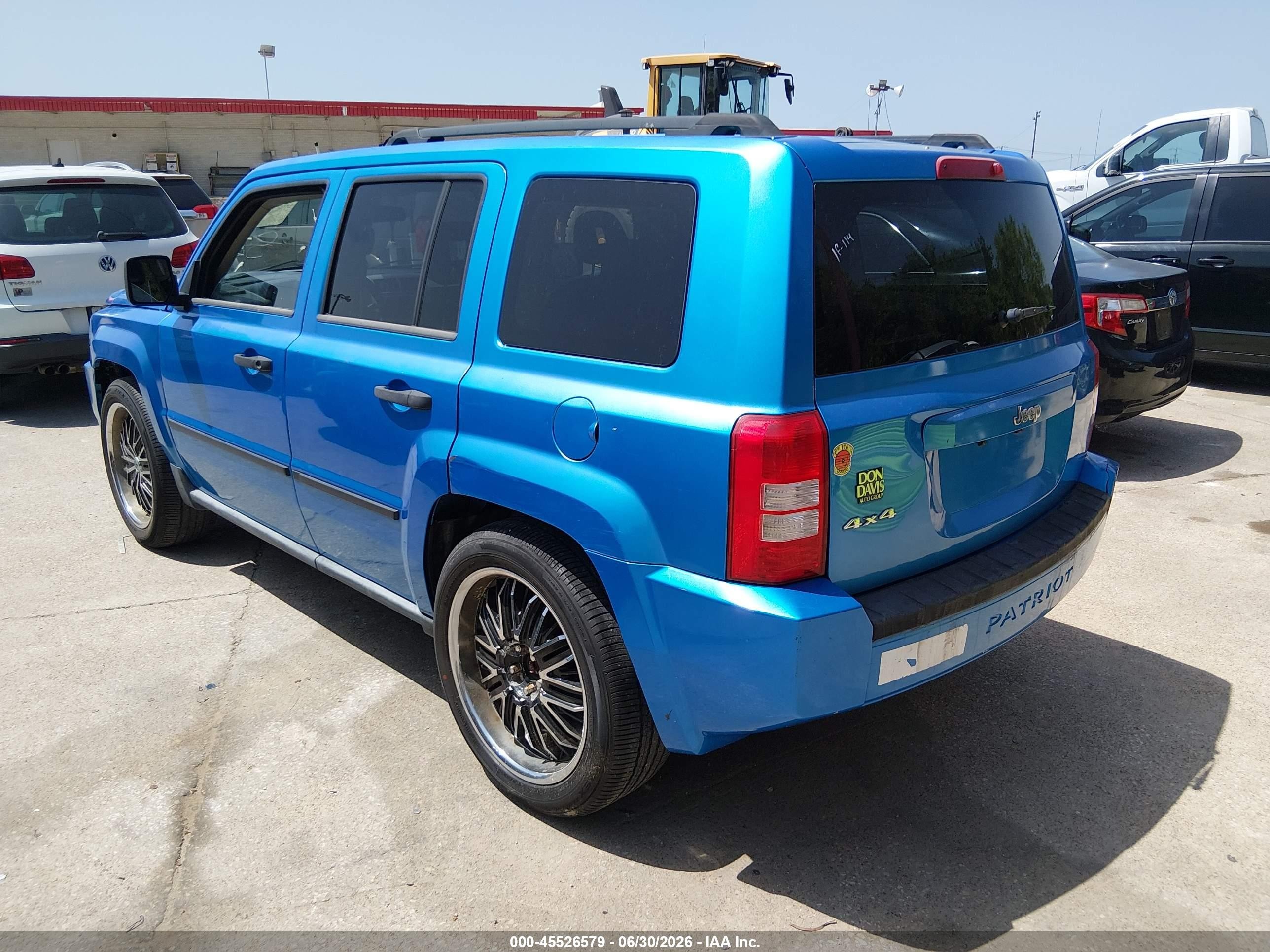 2008 Jeep Patriot Sport Blue vin: 1J8FF28W98D681513