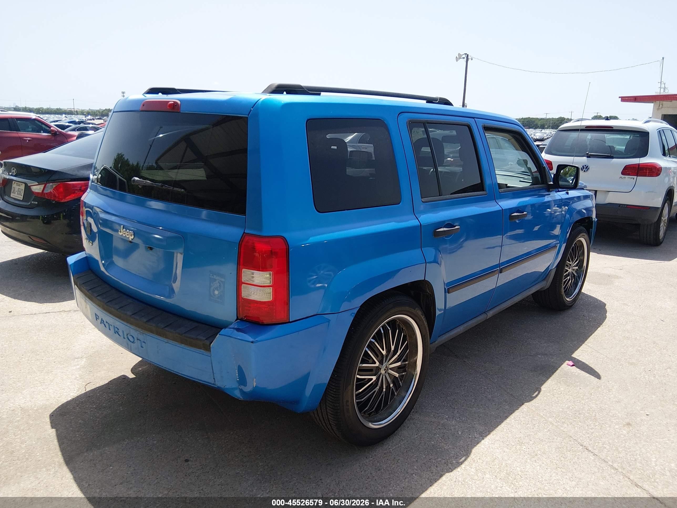 2008 Jeep Patriot Sport Blue vin: 1J8FF28W98D681513
