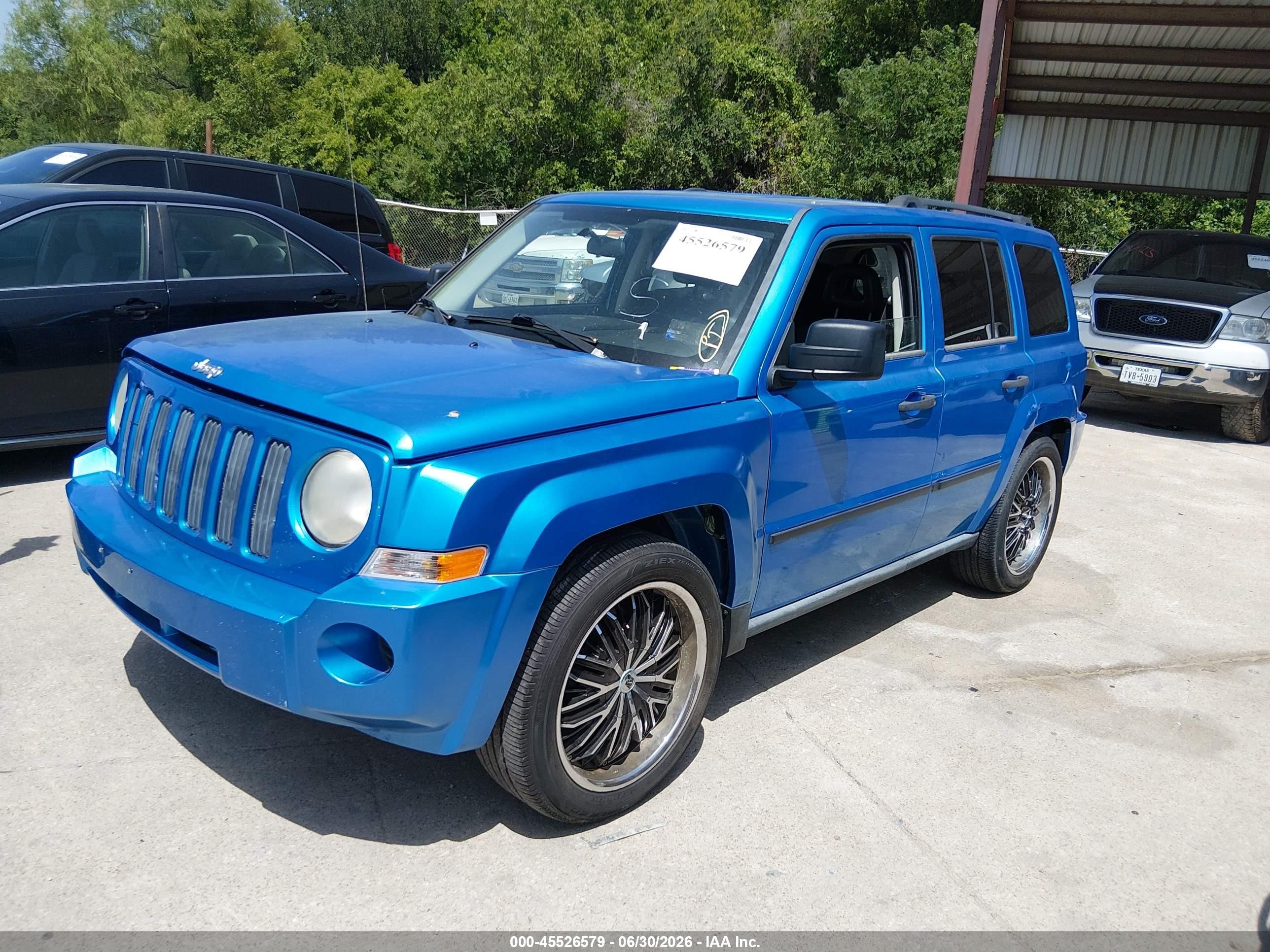 2008 Jeep Patriot Sport Blue vin: 1J8FF28W98D681513