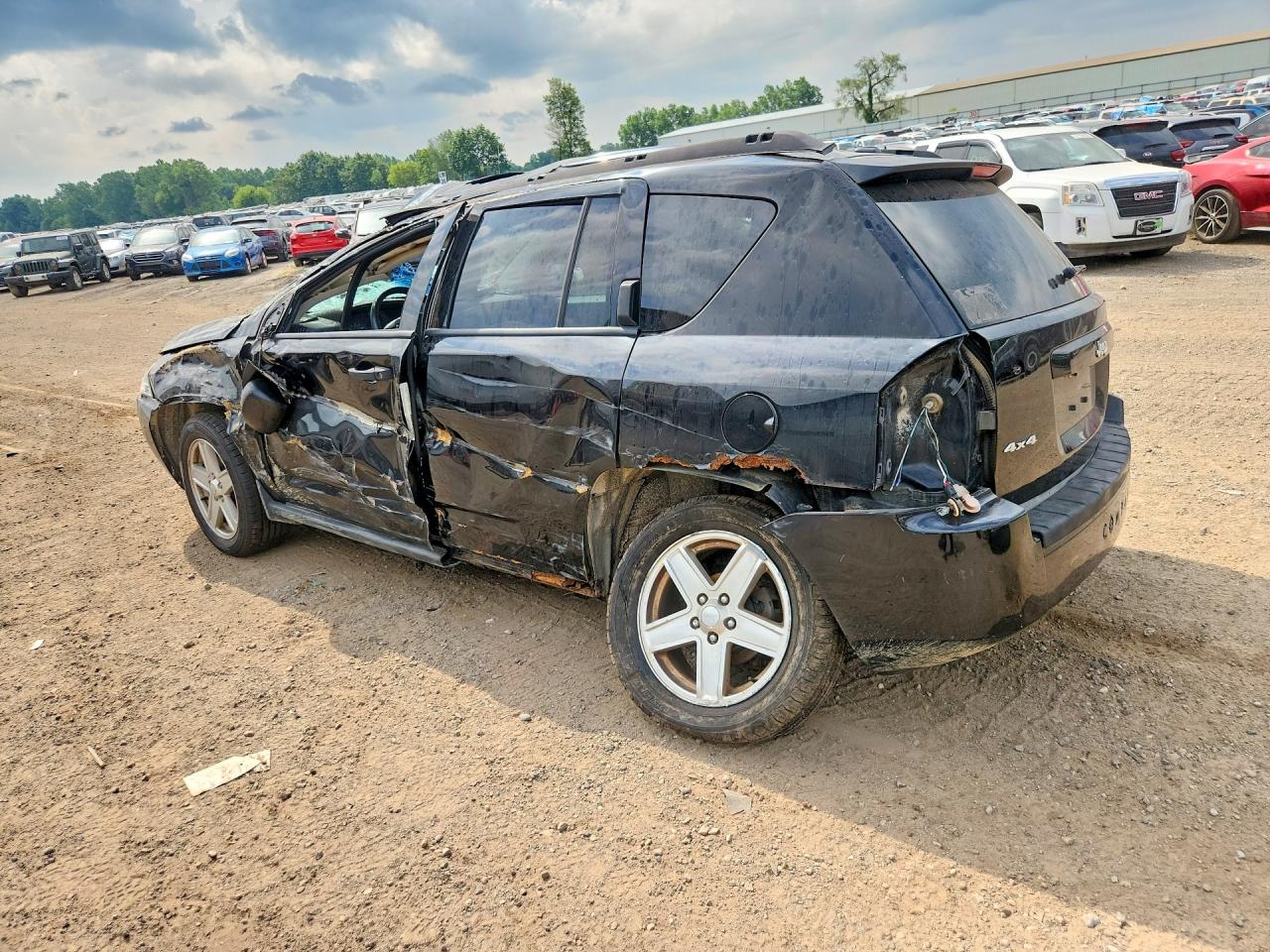 2007 Jeep Compass Черный vin: 1J8FF47W17D122453