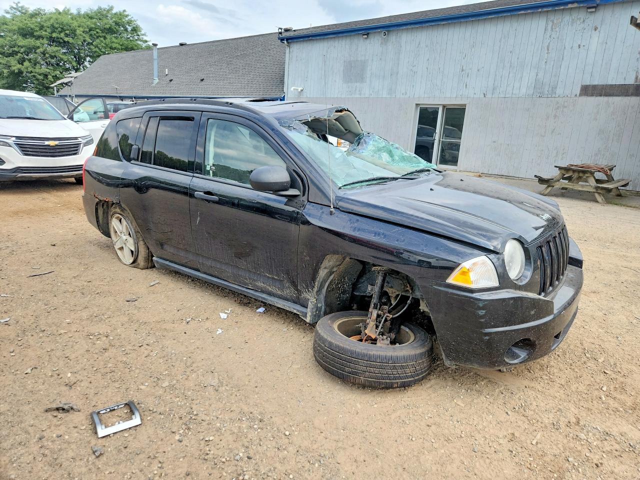 2007 Jeep Compass Черный vin: 1J8FF47W17D122453