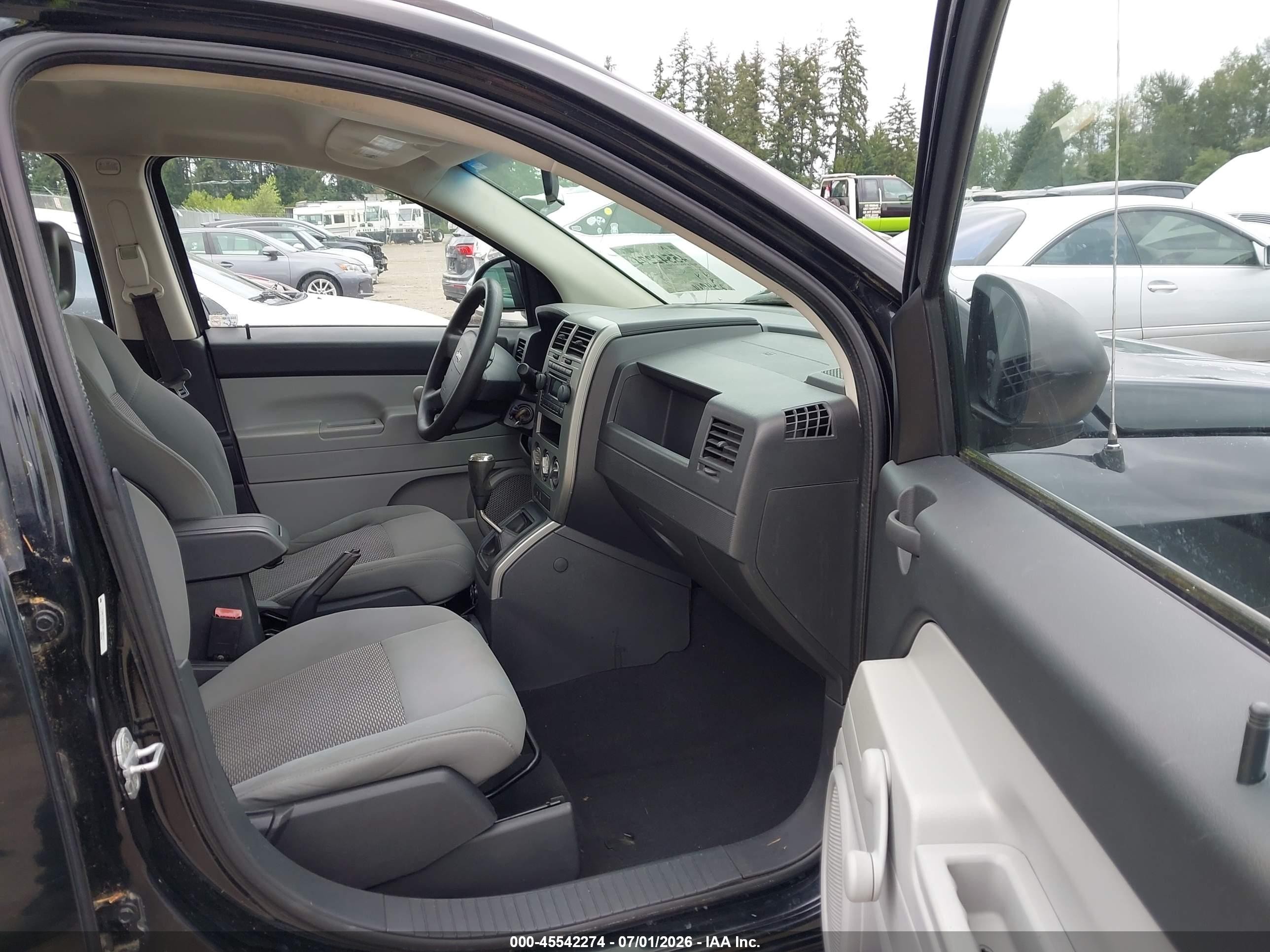 2007 Jeep Compass Sport Black vin: 1J8FF47W17D180577