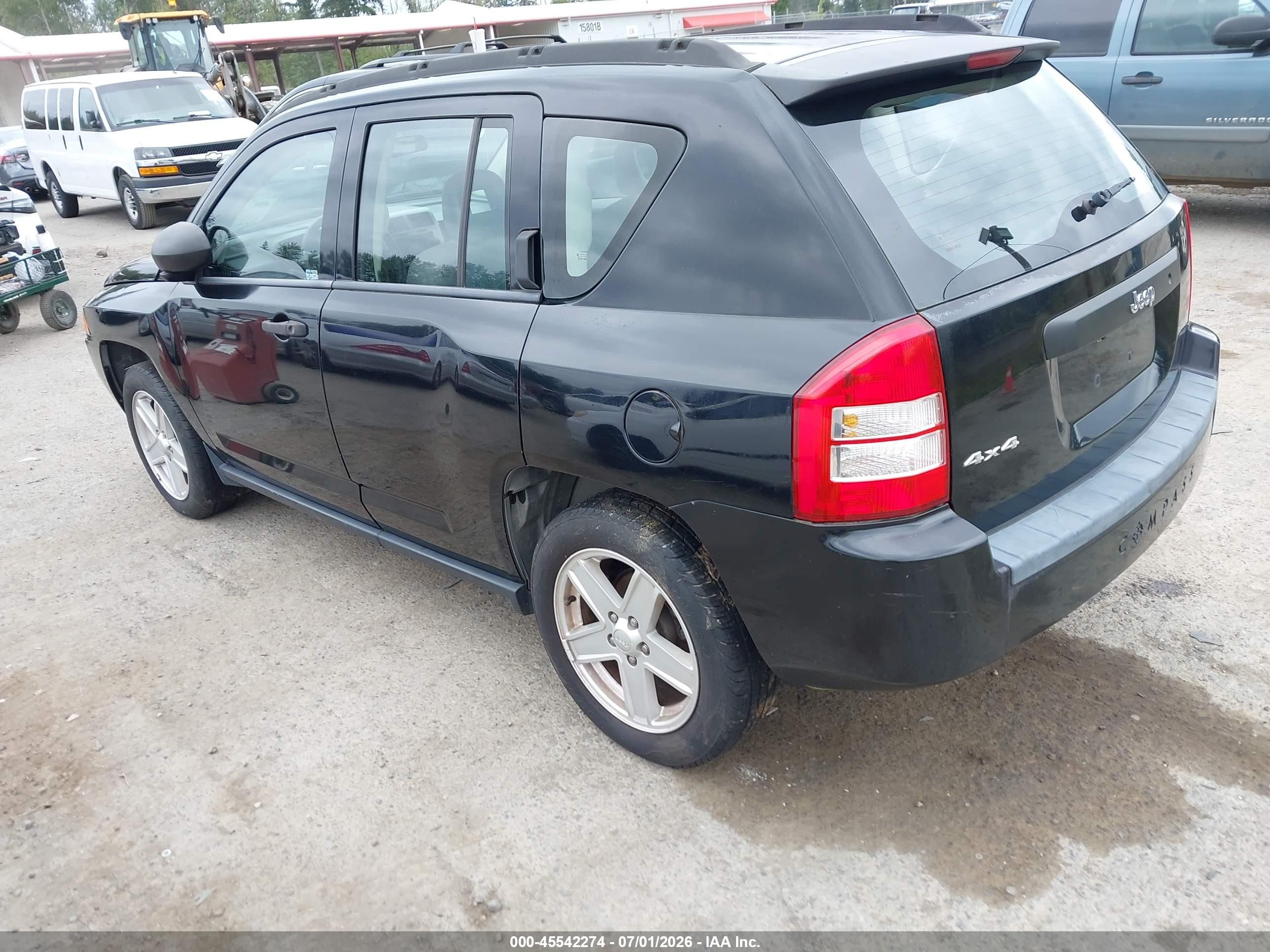 2007 Jeep Compass Sport Black vin: 1J8FF47W17D180577