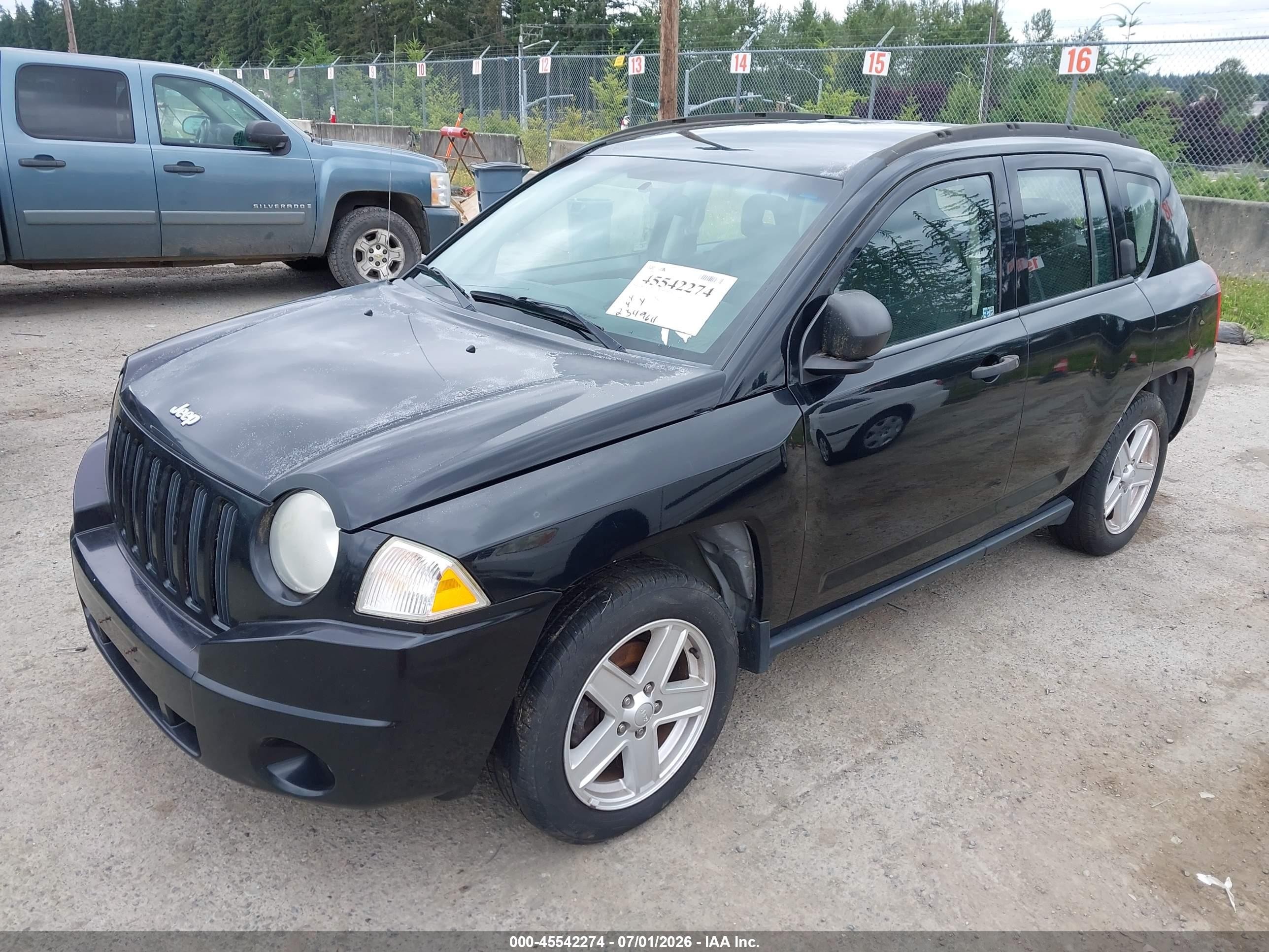 2007 Jeep Compass Sport Black vin: 1J8FF47W17D180577