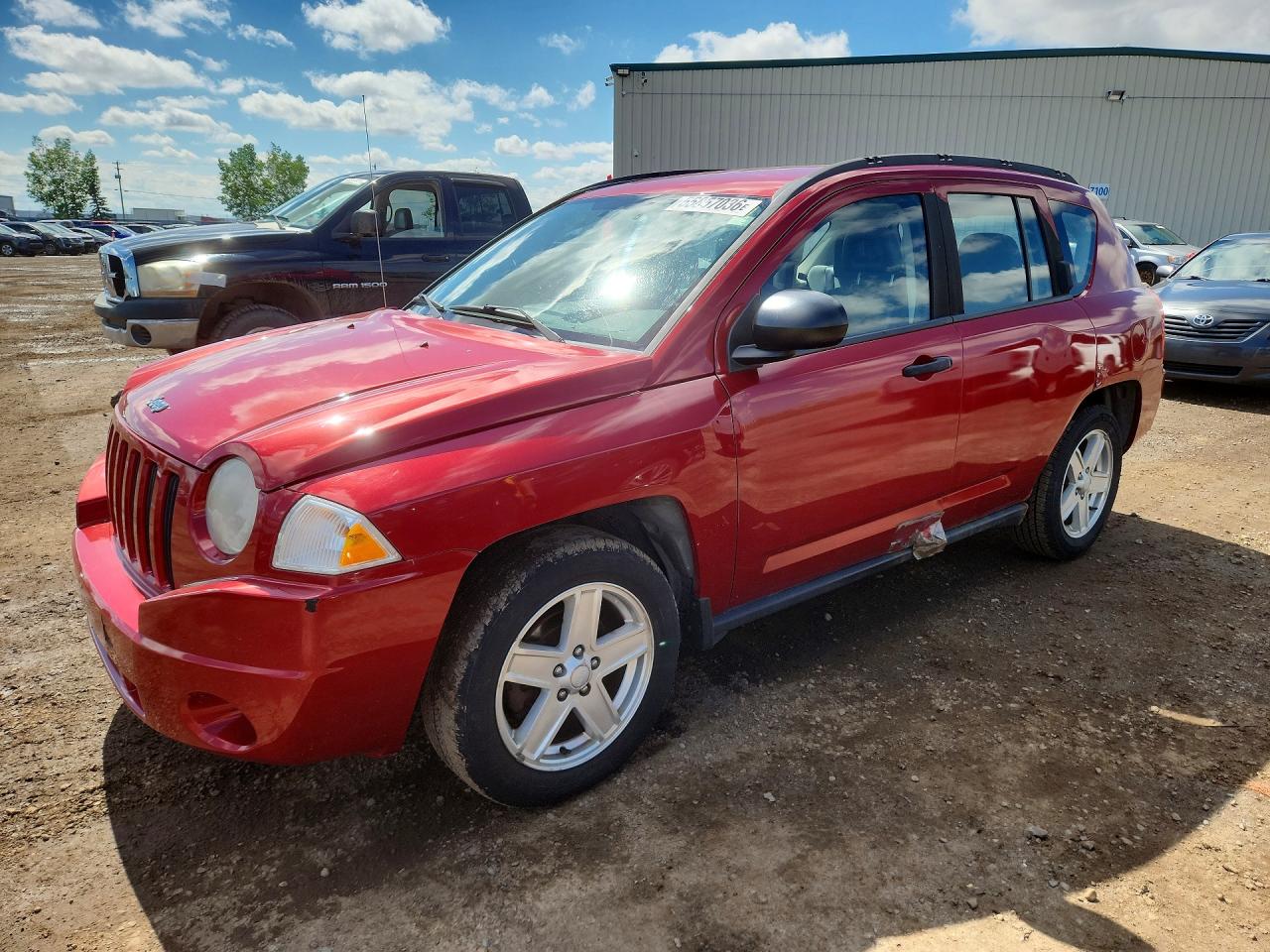 2007 Jeep Compass Red vin: 1J8FF47W17D222326