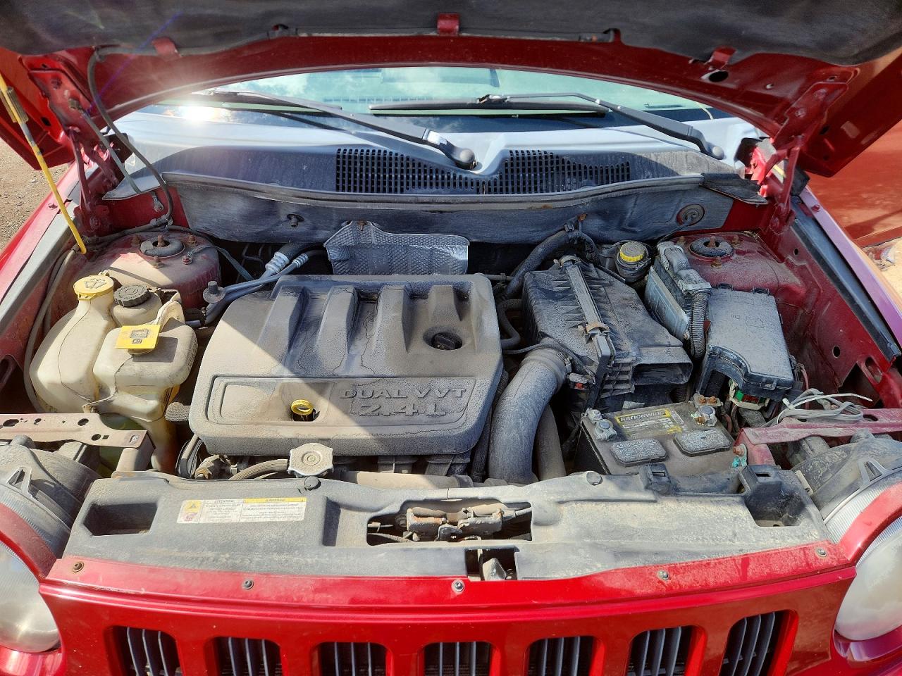 2007 Jeep Compass Red vin: 1J8FF47W17D222326