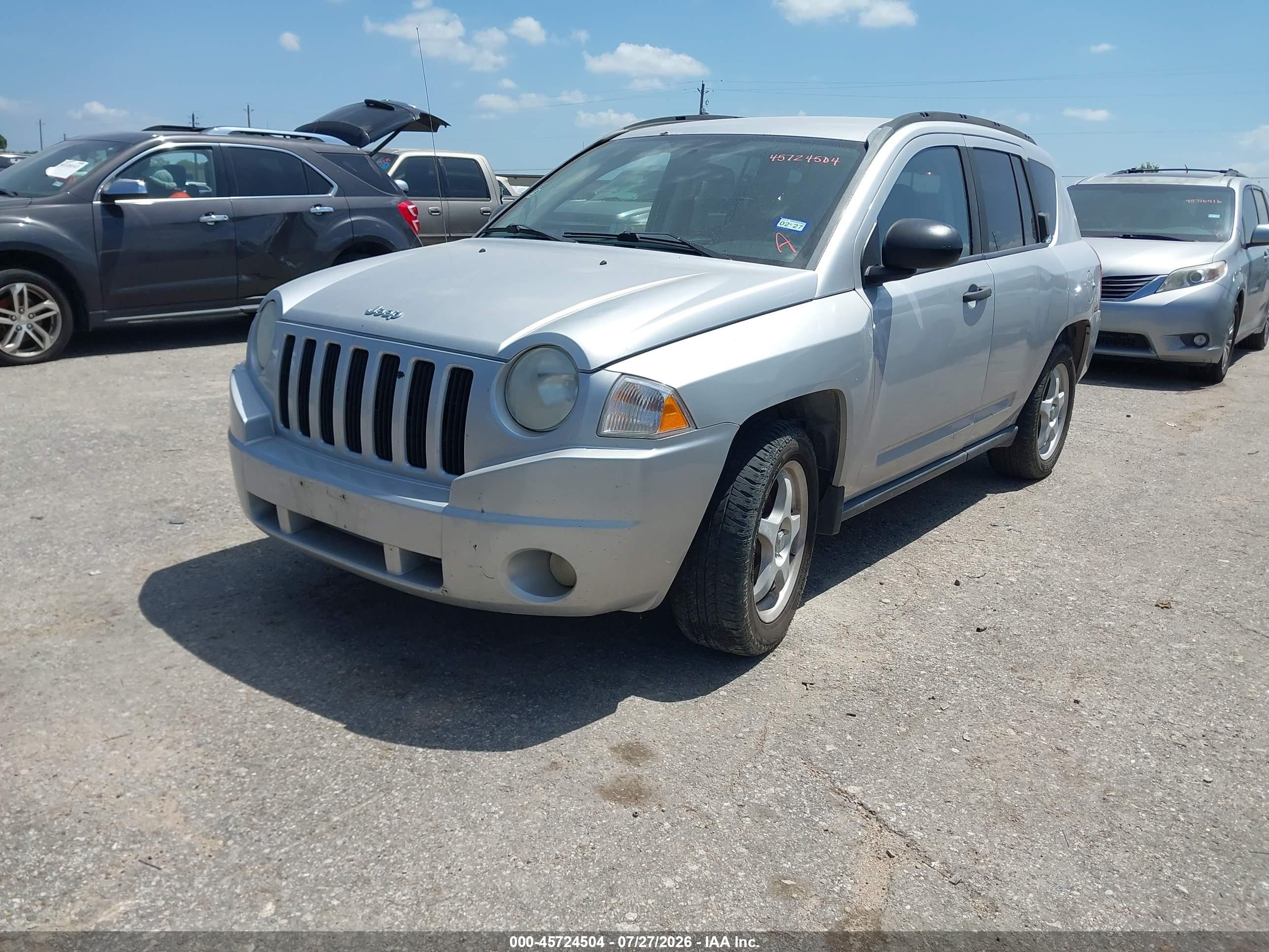 2007 Jeep Compass Sport Silver vin: 1J8FF47W27D205423