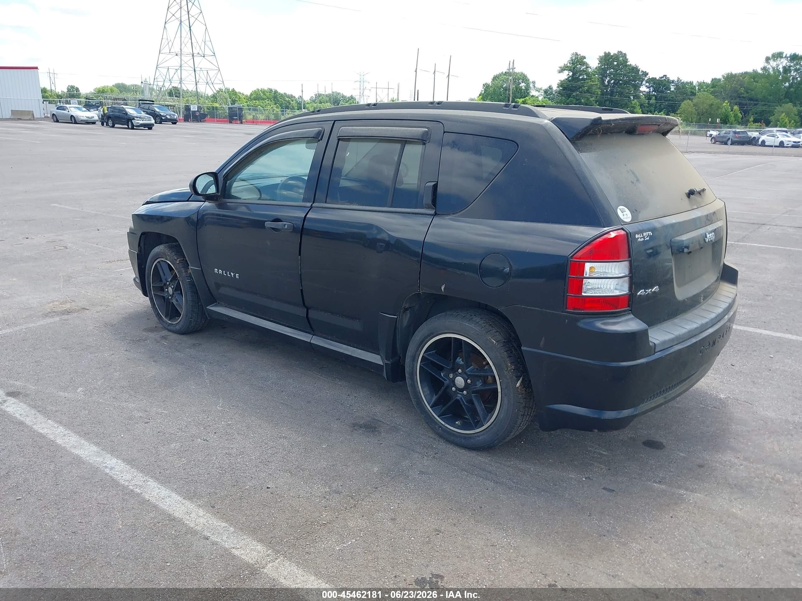 2007 Jeep Compass Sport Black vin: 1J8FF47W27D356262