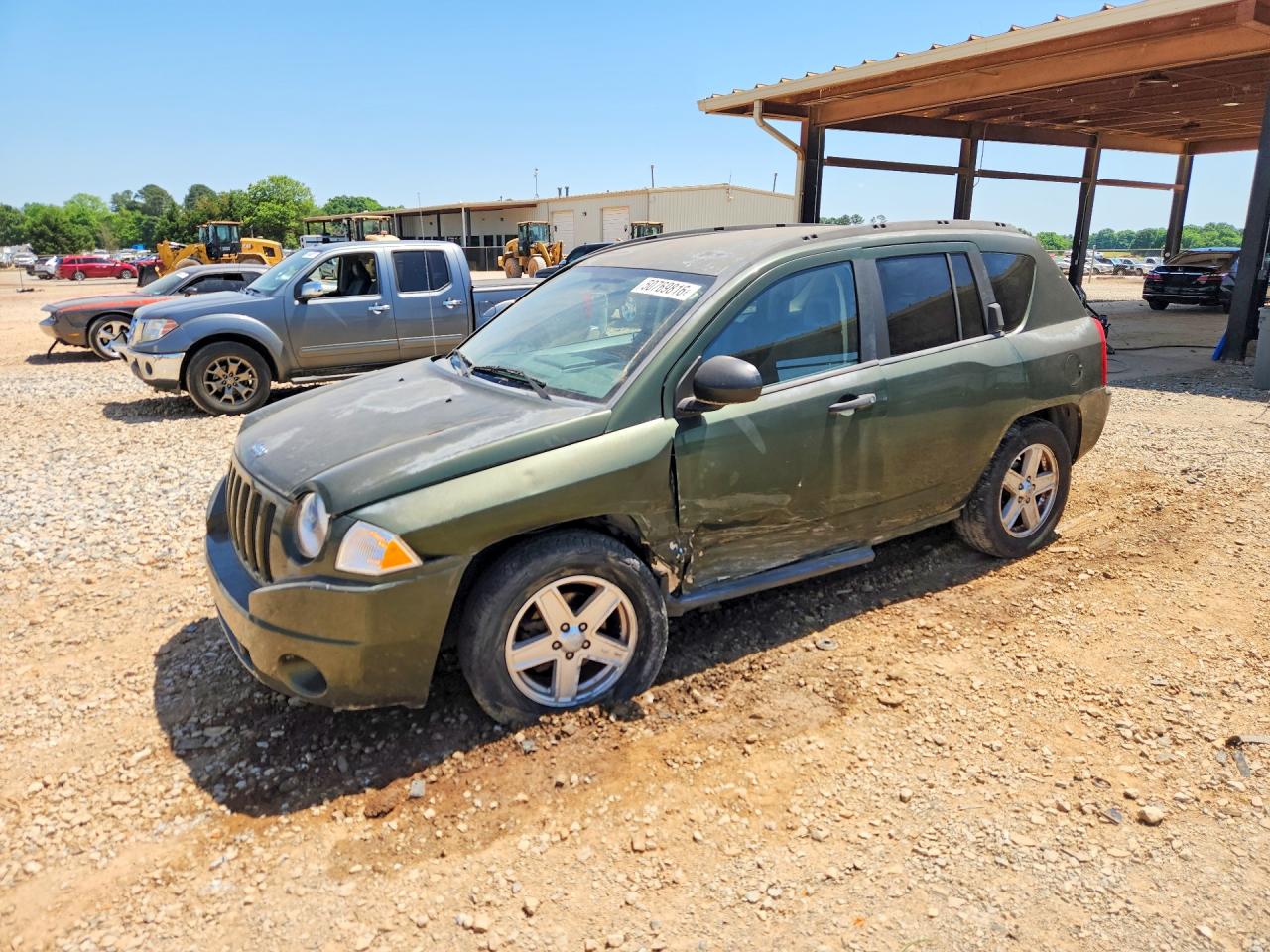 2007 Jeep Compass Зеленый vin: 1J8FF47W27D585105
