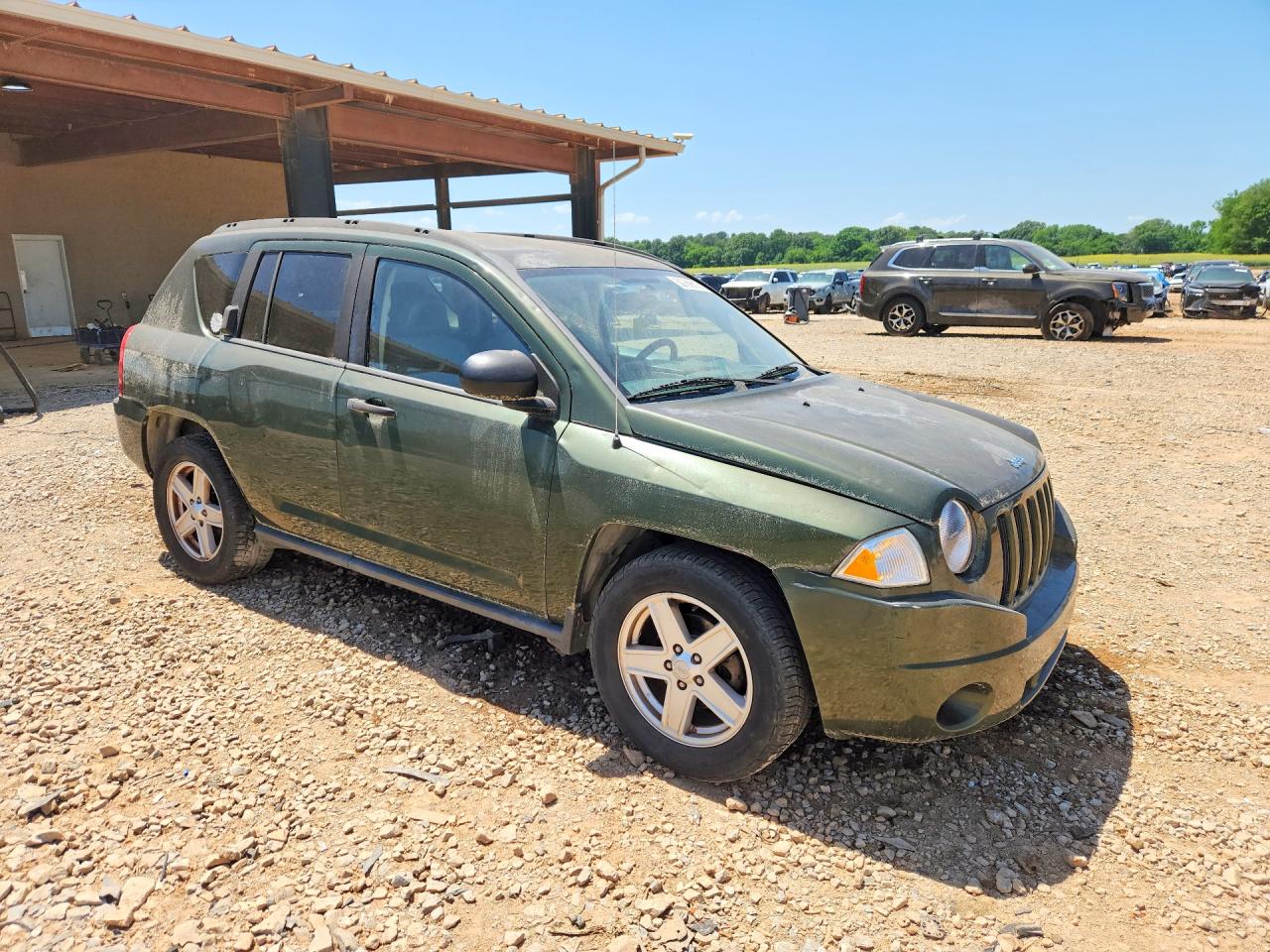 2007 Jeep Compass Green vin: 1J8FF47W27D585105