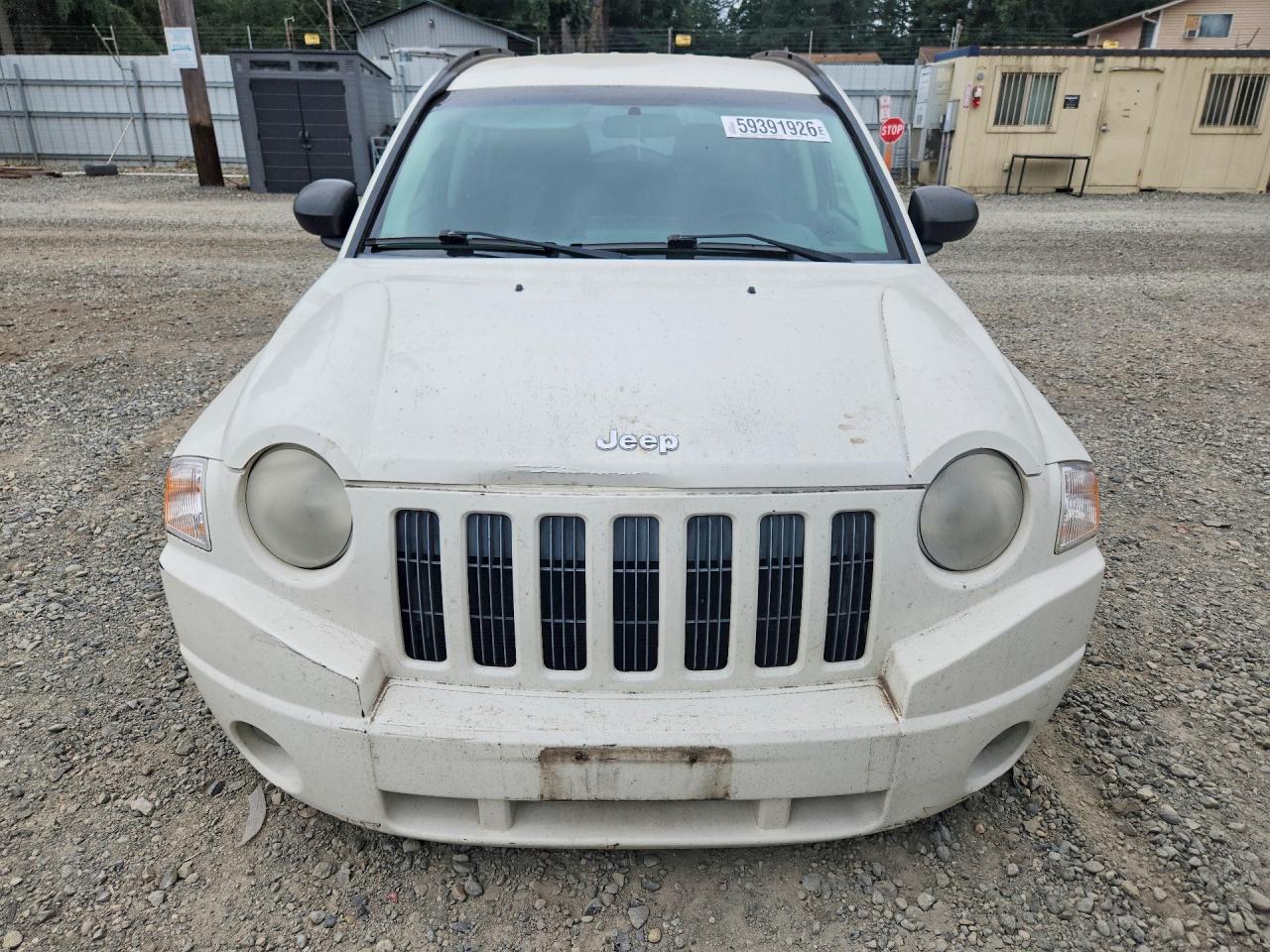 2007 Jeep Compass White vin: 1J8FF47W57D205271