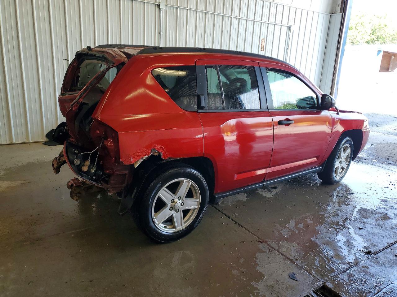 2007 Jeep Compass Red vin: 1J8FF47W57D241039