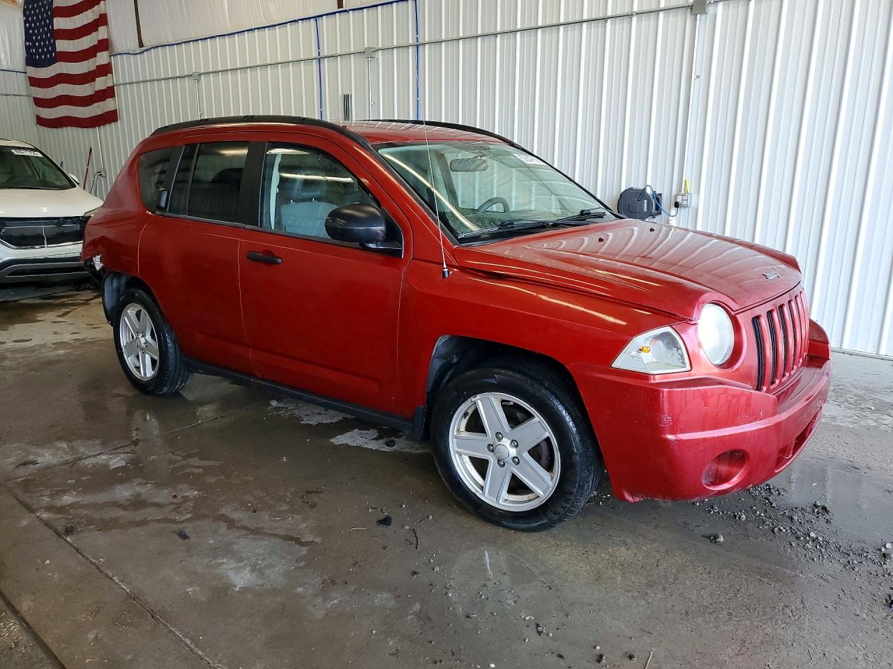 2007 Jeep Compass Red vin: 1J8FF47W57D241039