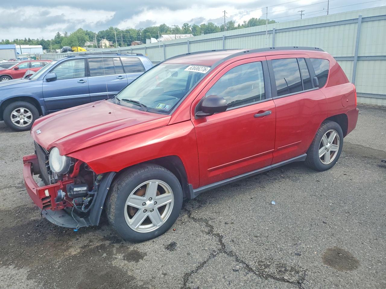 2008 Jeep Compass Sport Red vin: 1J8FF47W68D775426