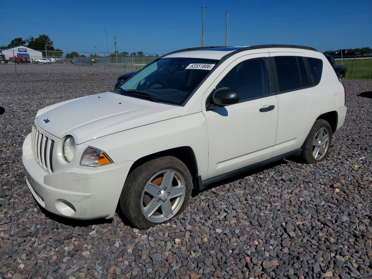 2007 Jeep Compass White vin: 1J8FF47W87D204003
